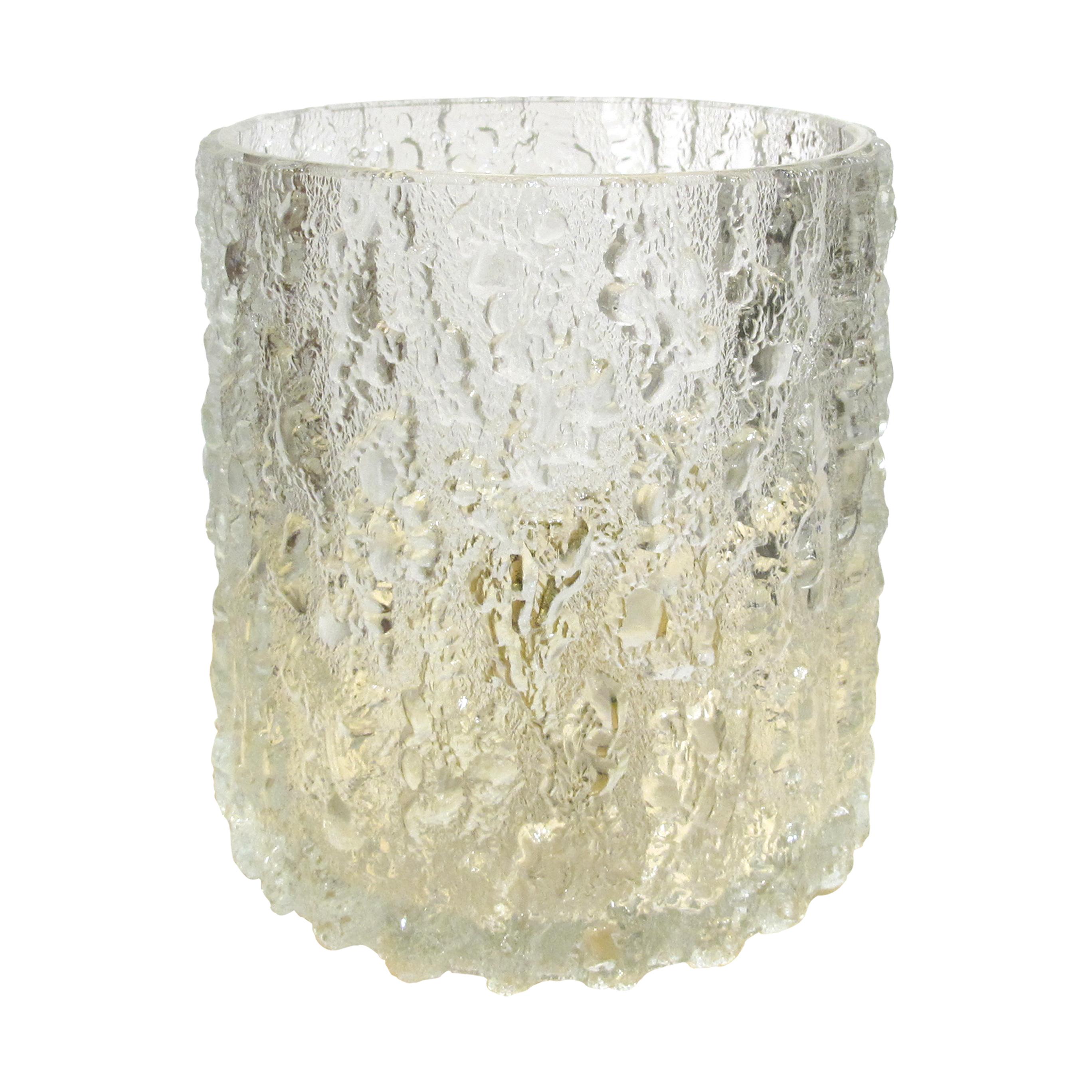Lampes de bureau autrichiennes des années 1970 en forme de cylindre en verre texturé de J. T. Kalmar Bon état - En vente à London, GB