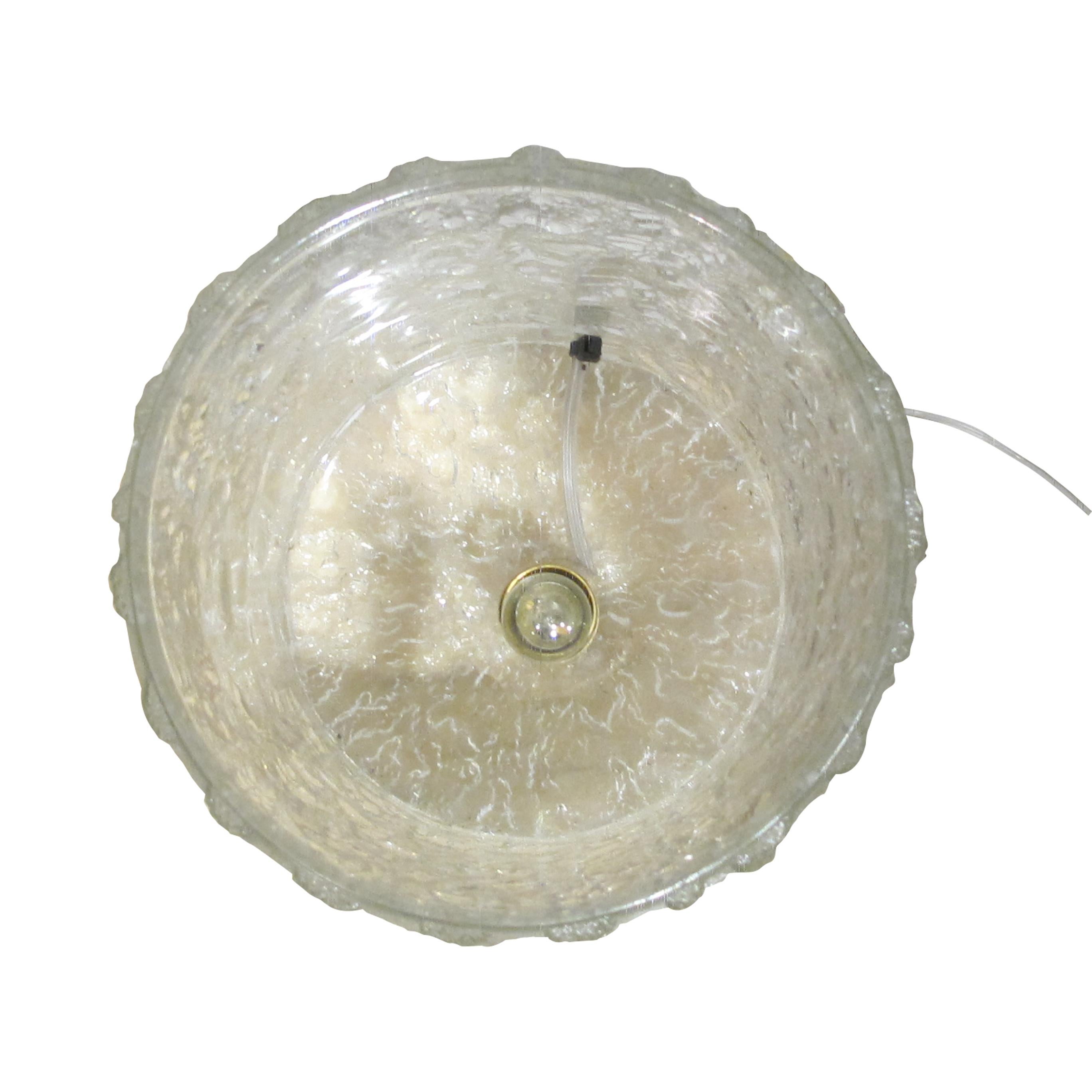 Verre de Murano Lampes de bureau autrichiennes des années 1970 en forme de cylindre en verre texturé de J. T. Kalmar en vente