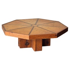 1970 Chypre + Table basse octogonale en pierre de corail