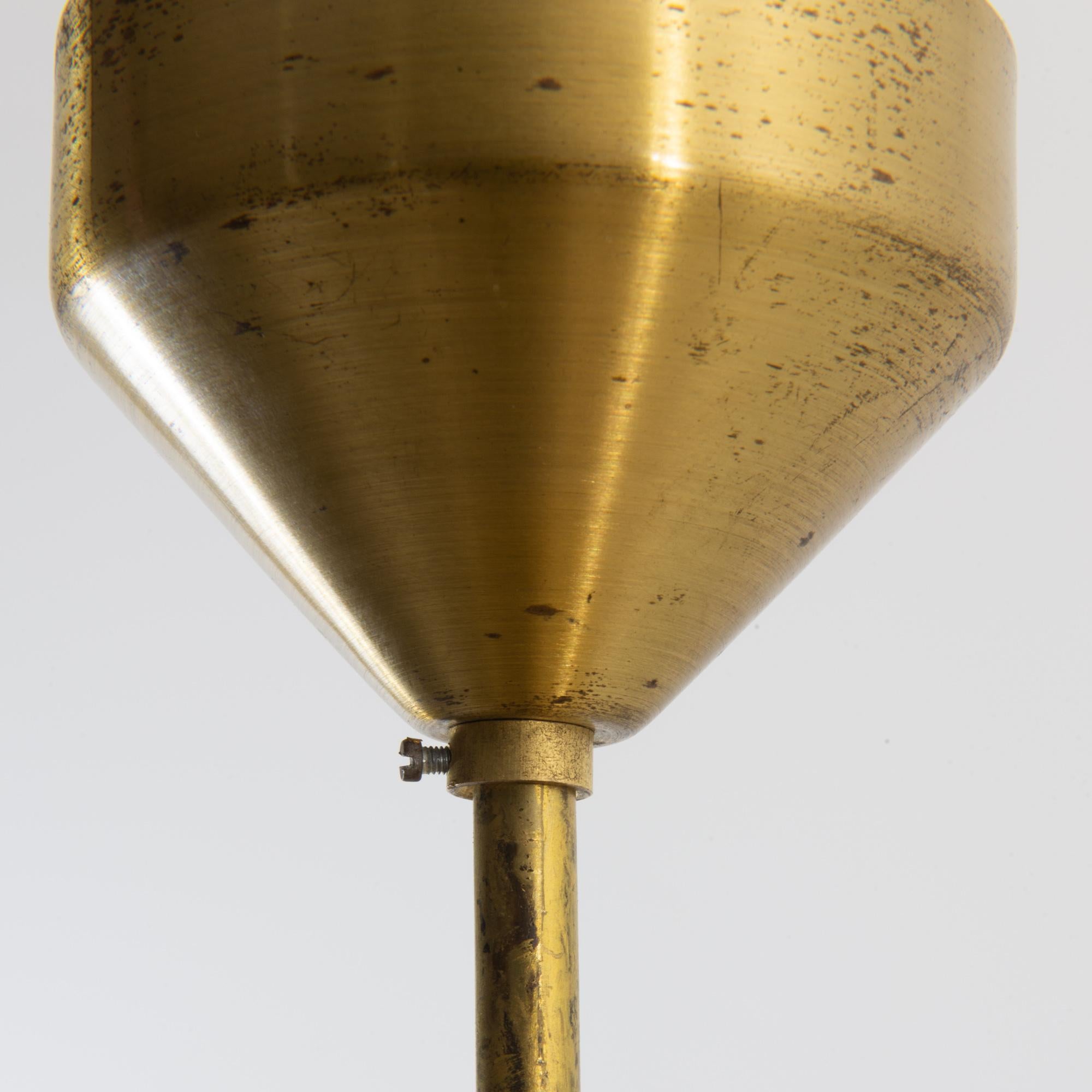 1970s Czech Brass and Glass Pendant 6