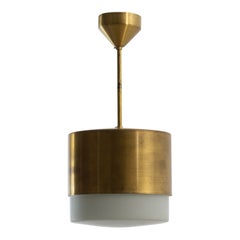 1970s Czech Brass and Glass Pendant 1970s Czech Brass and Glass Pendant