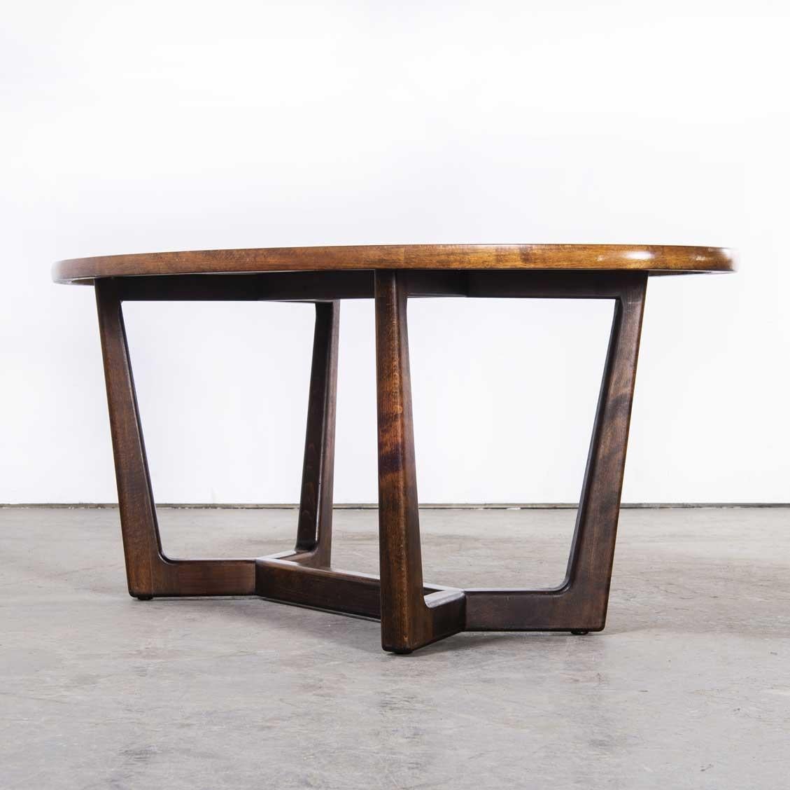 1970’s Czech low oval occasional table By Drevotvar
1970’s Czech low oval occasional table By Drevotvar. Produced by Drevotvar in Jablonne and Orlici in the Czech Republic. Czech design will always be affiliated to the Bauhaus movement which