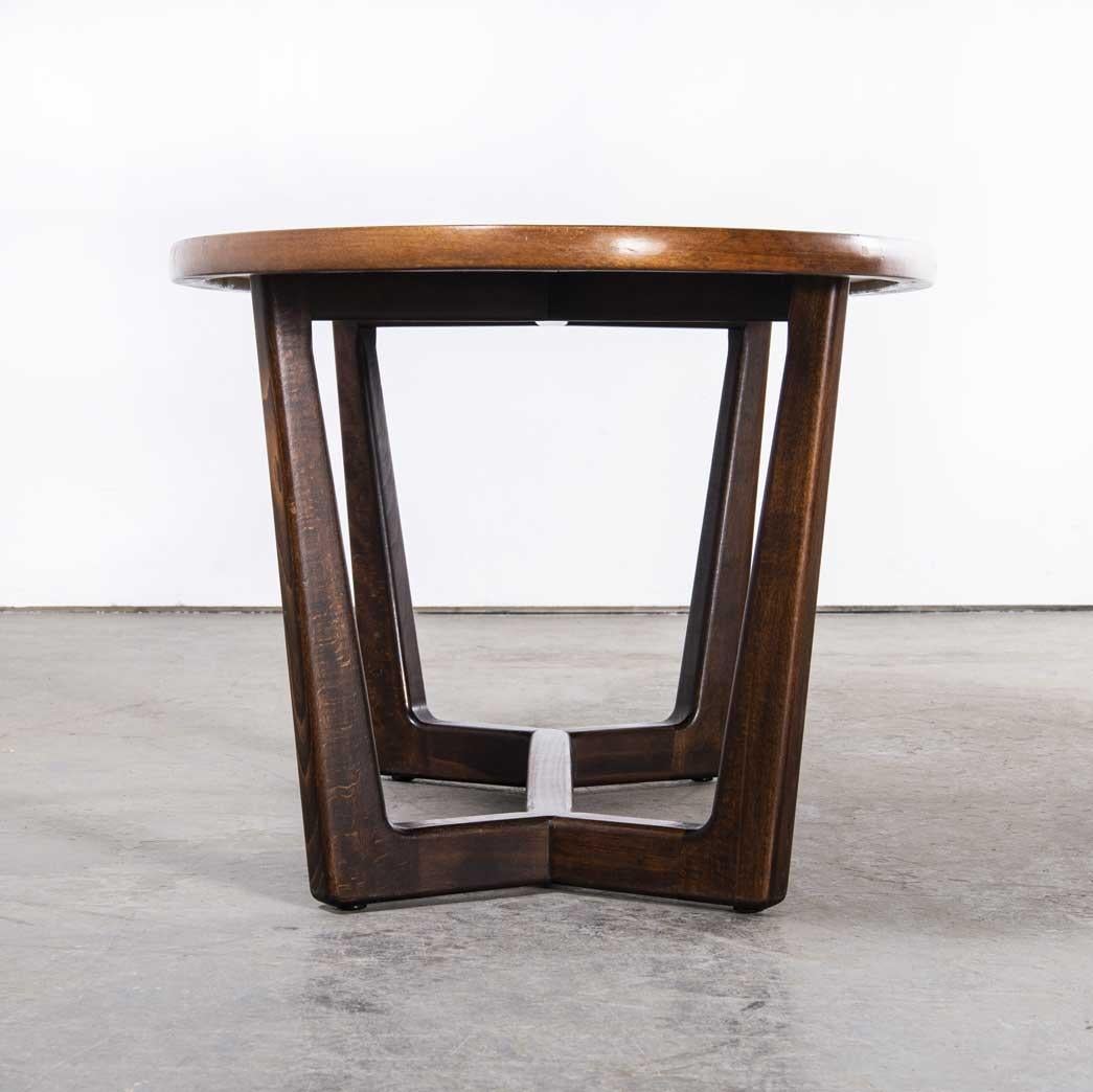 1970's Czech Low Oval Occasional Table by Drevotvar For Sale 3