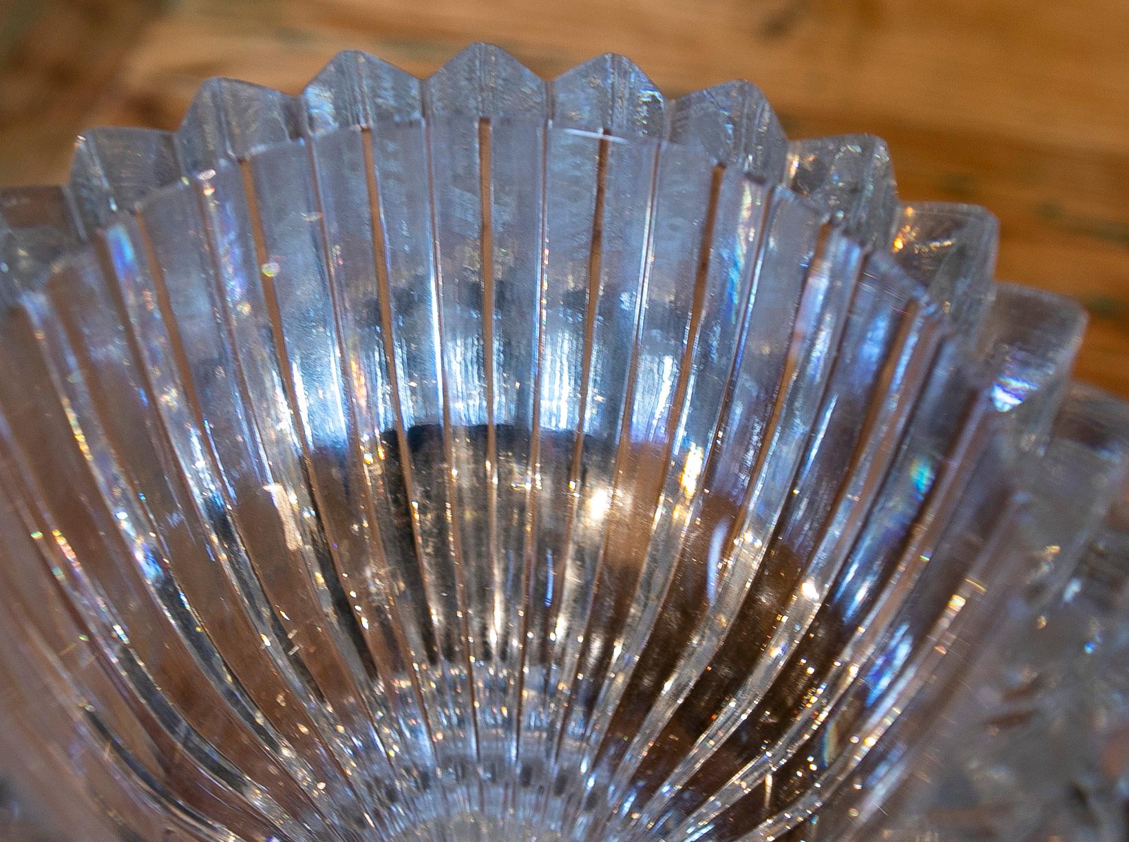 1970s Czech Pair of Cut Crystal Goblets For Sale 6