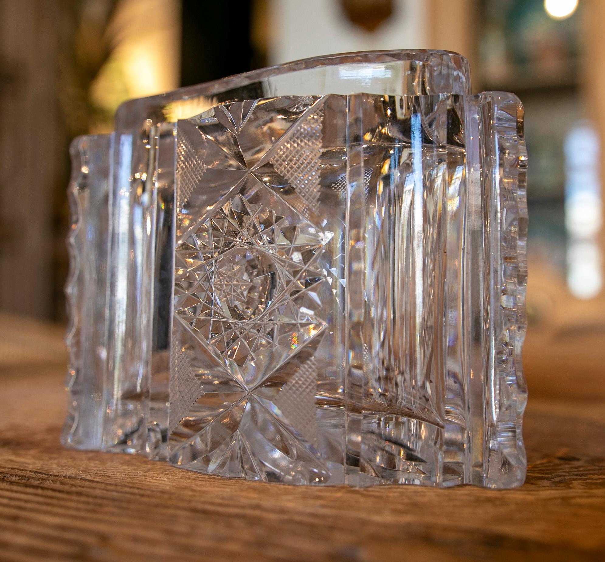 1970s Czech Republic Handcut Crystal Box For Sale 6