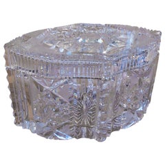 Boîte en cristal taillé à la main de la République tchèque des années 1970