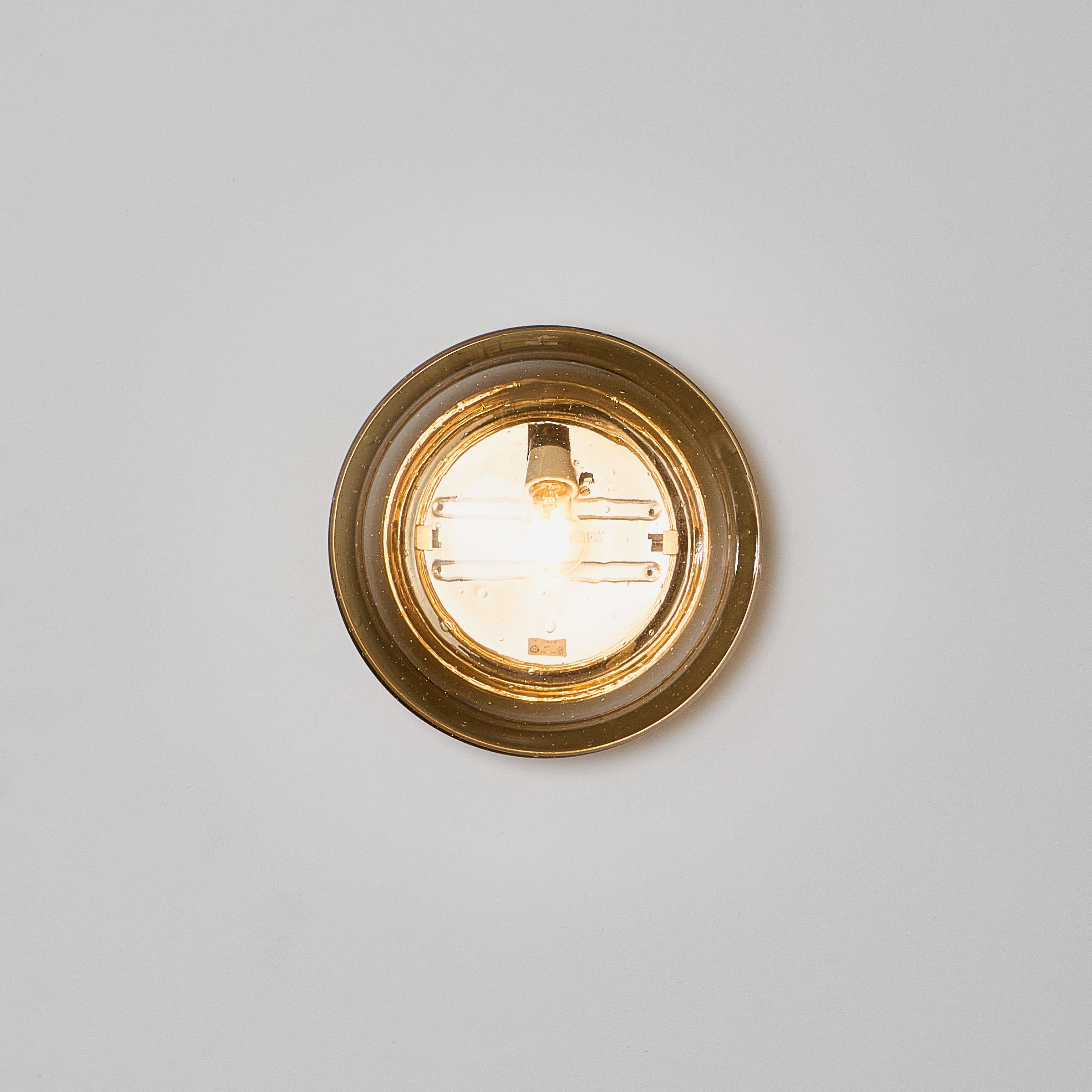 1970's Czech Smoked Bullicante Orb Glass Wall - Ceiling Lamps - Good Qty Availab For Sale 1