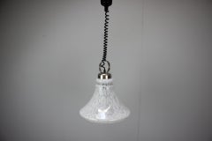 1970s Czechoslovak Mid-Century Glass Pendant Lamp with Marbled Shade