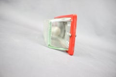 1970s Czechoslovak Space Age Wall Lamp With Red Plastic and Glass