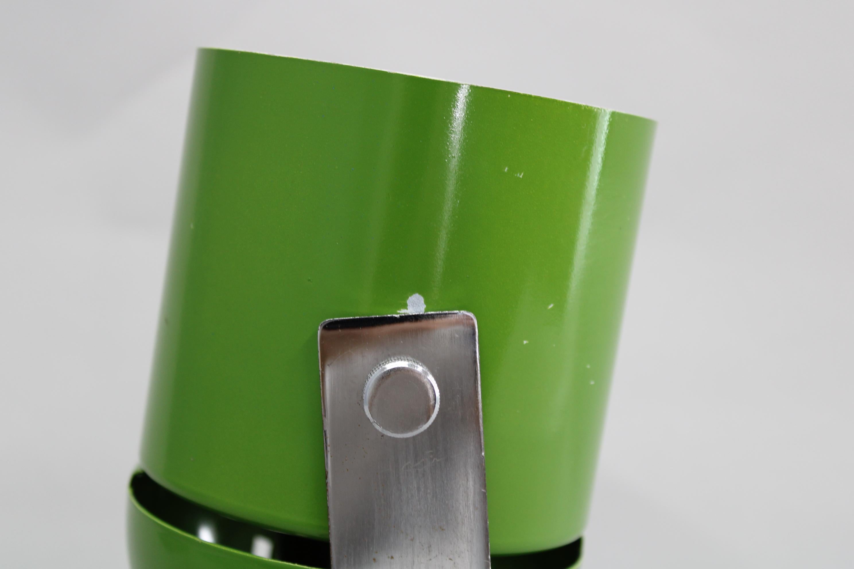 1970er Tschechoslowakische verstellbare Wandleuchte von Stanislav Indra, Chrom & Grün E im Angebot 3