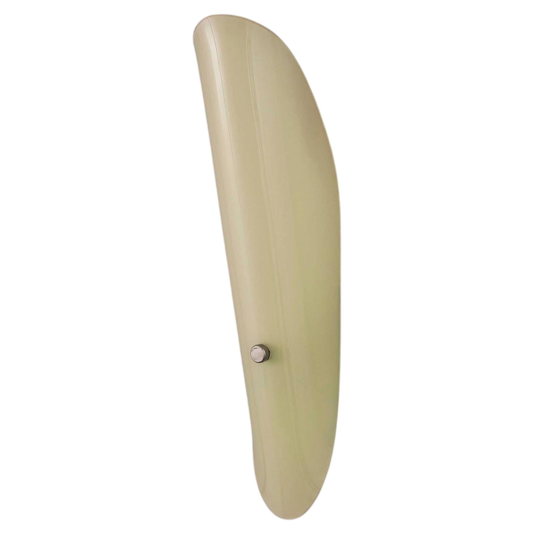 1970s Czechoslovakian Sculptural Glass Wall Sconce with Satin Finish