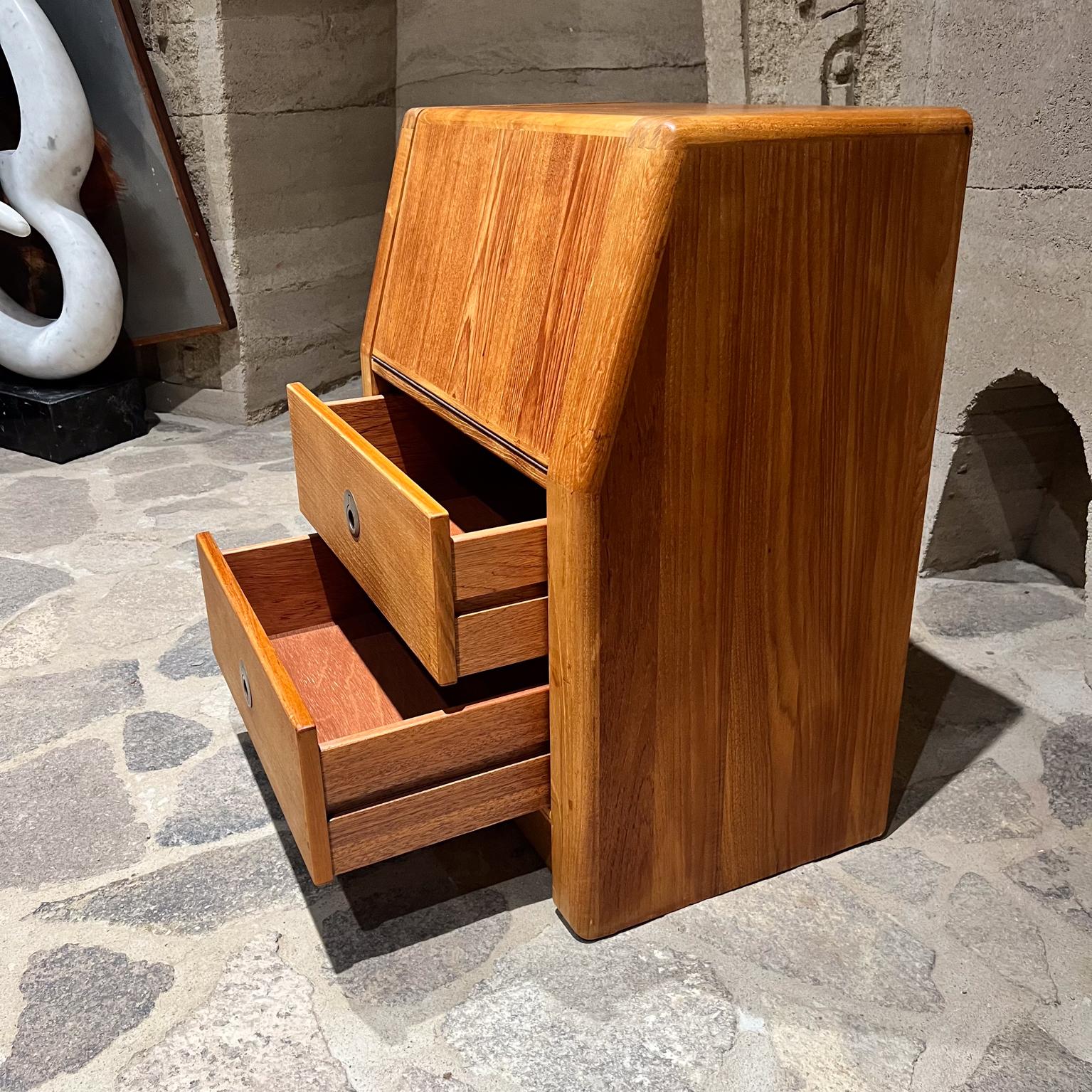 Brass 1970s D Scan Teak Nightstand Bedside Cabinet Denmark