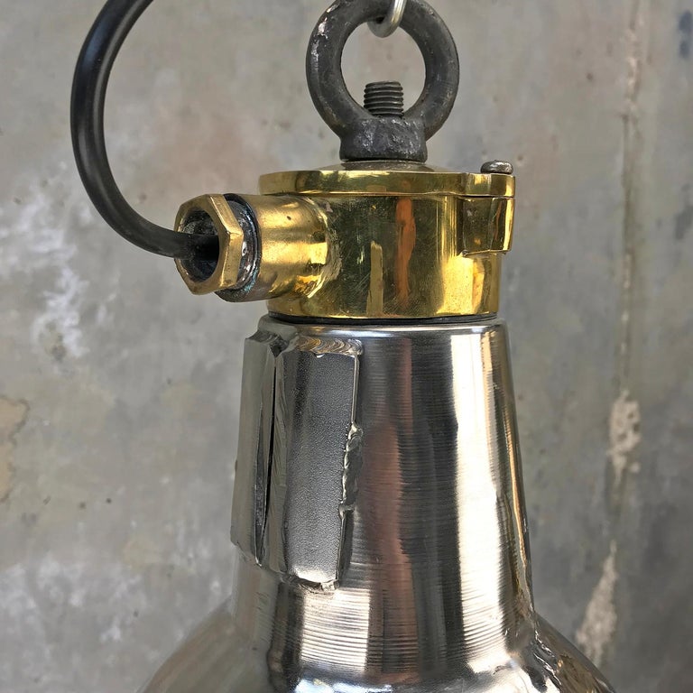 1970s Daeyang Stainless Steel, Brass and Glass Small ...