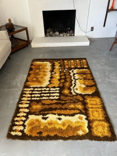 Tappeto Dania Taepper Space Age del 1970, NO AGE, metà del secolo scorso, in lana danese Rya, moderno