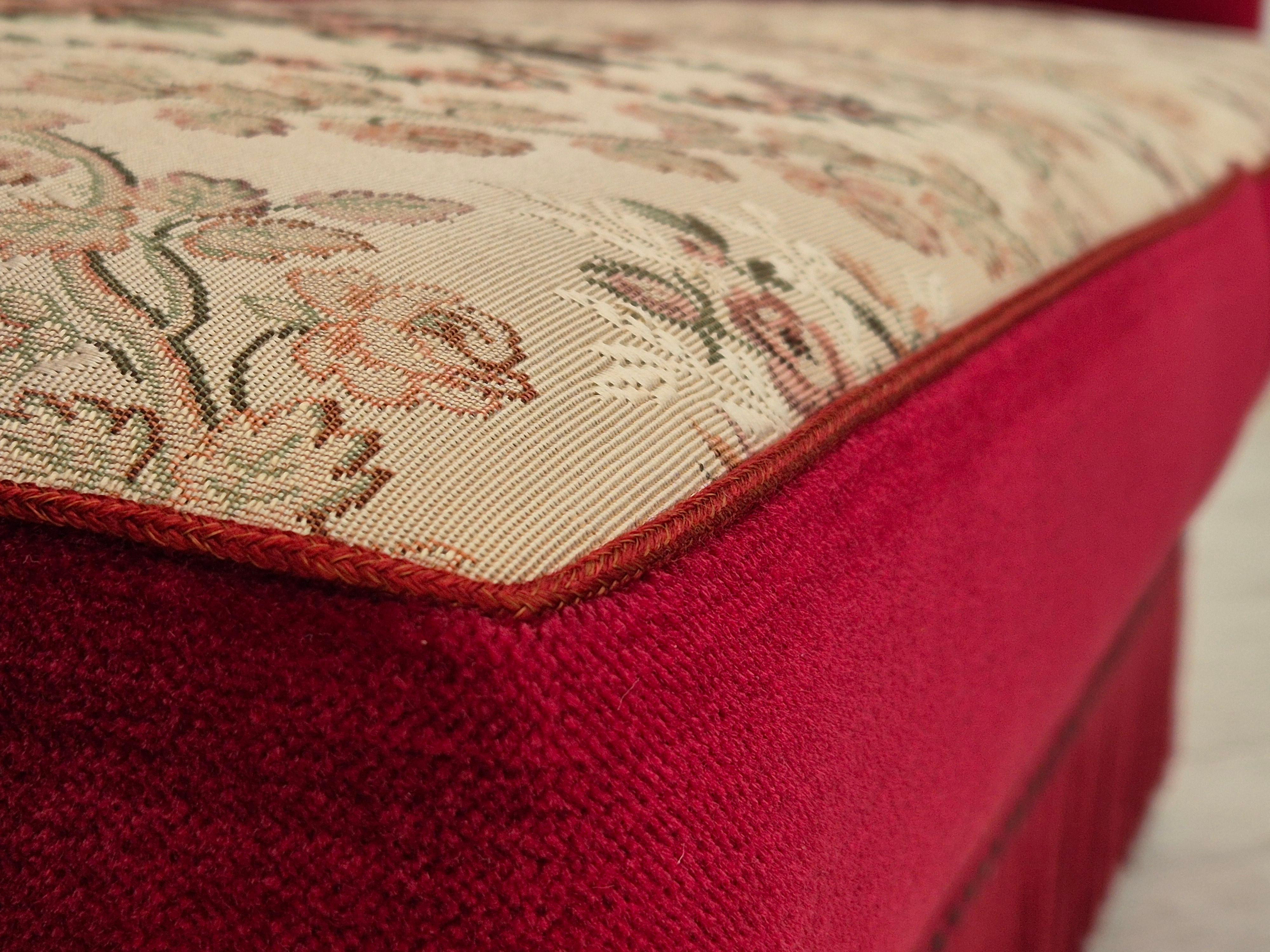1970er, Dänisches 2-Sitzer-Sofa, Originalzustand, Möbel Velours, Eschenholz. im Angebot 13