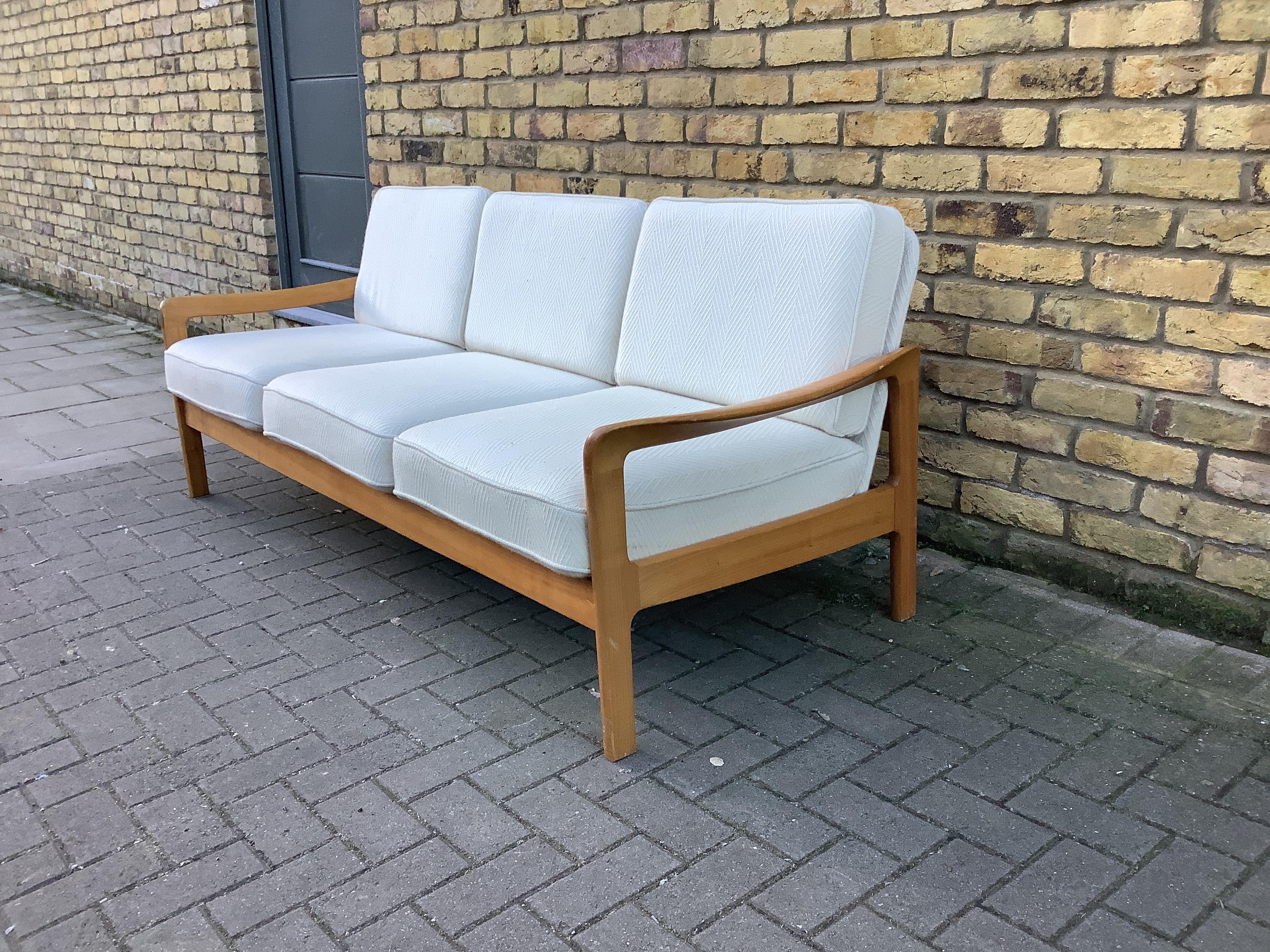 Mid-Century Modern 1970s, Danish 3 Seater Sofa
