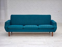 1970s, Danish 3-seater sofa, furniture wool, teak wood.