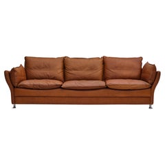Used 1970s, Danish 3 seater sofa, leather, original good condition.