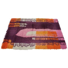 1970s Danish Abstract Midcentury Wool Rug