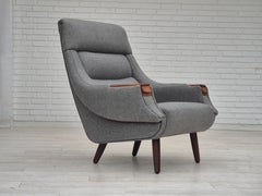 1970s, Danish armchair by H.W.Klein for Bramin Møbler, wool, teak wood.