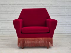 1970s, Danish armchair by Ryesberg Møbler, original condition, velour fabric.