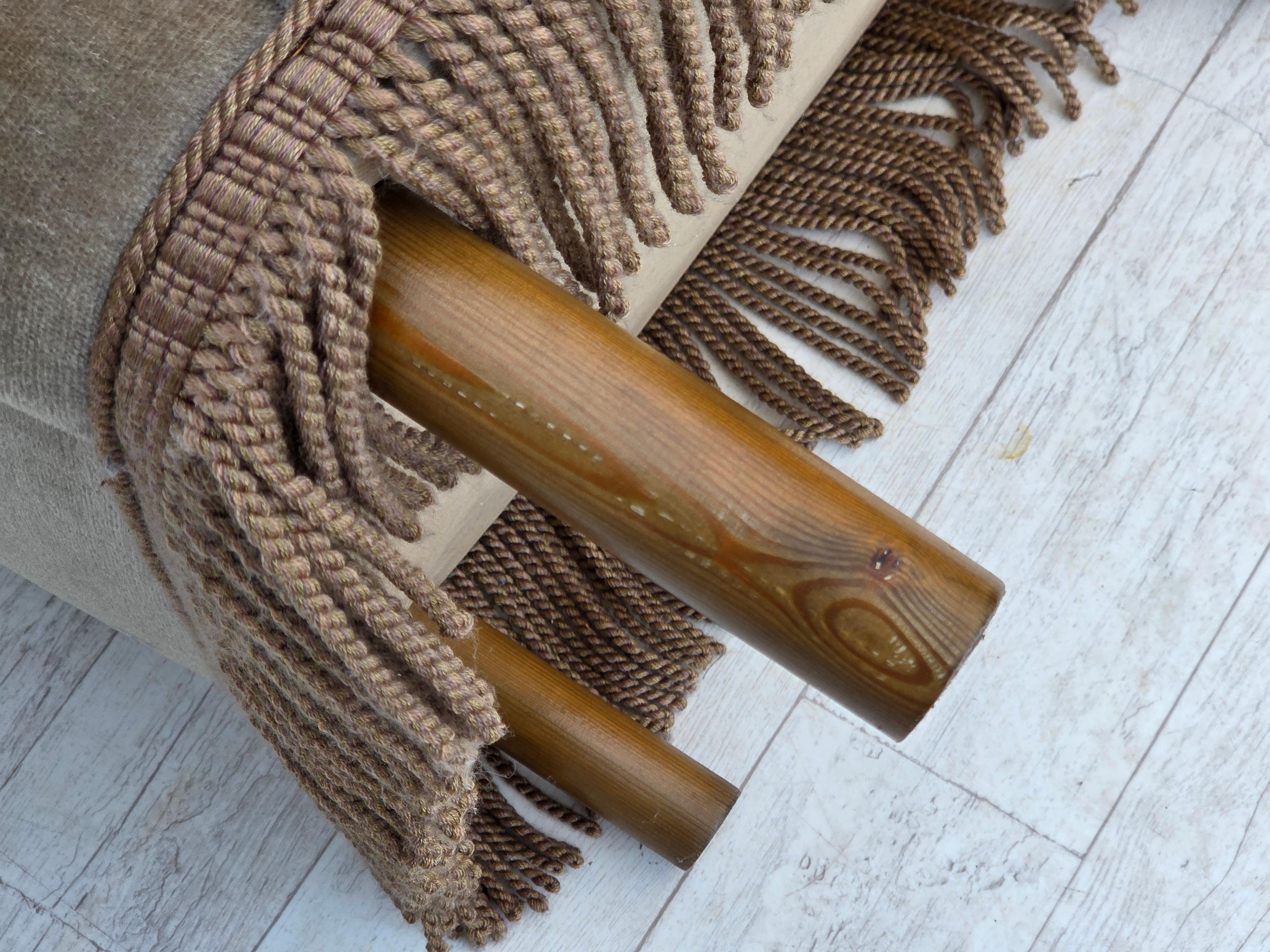 1970s, Fauteuil danois, état d'origine, meuble velours, bois de hêtre. en vente 8
