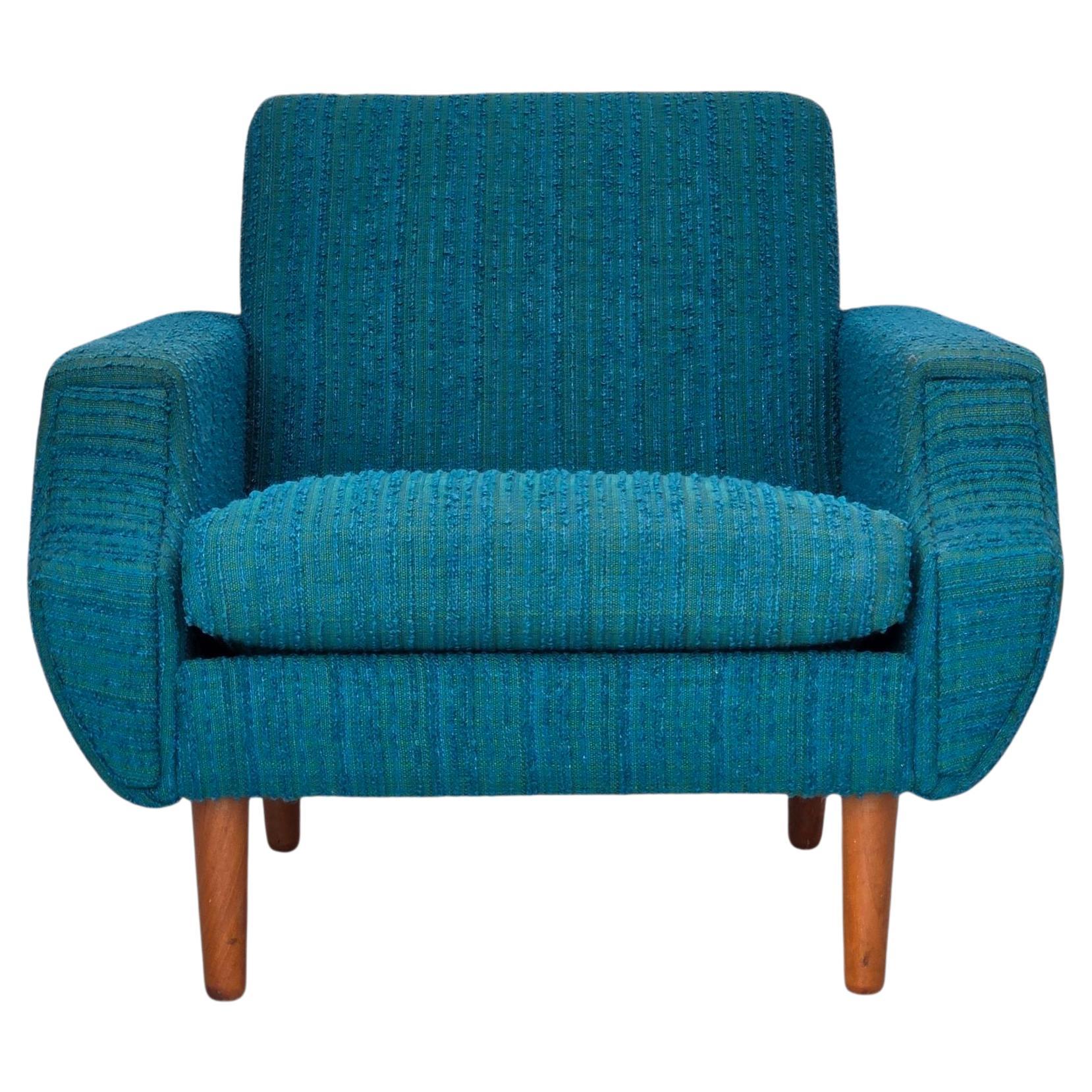 Años 70, sillón danés, muebles originales de lana, madera de teca. en venta
