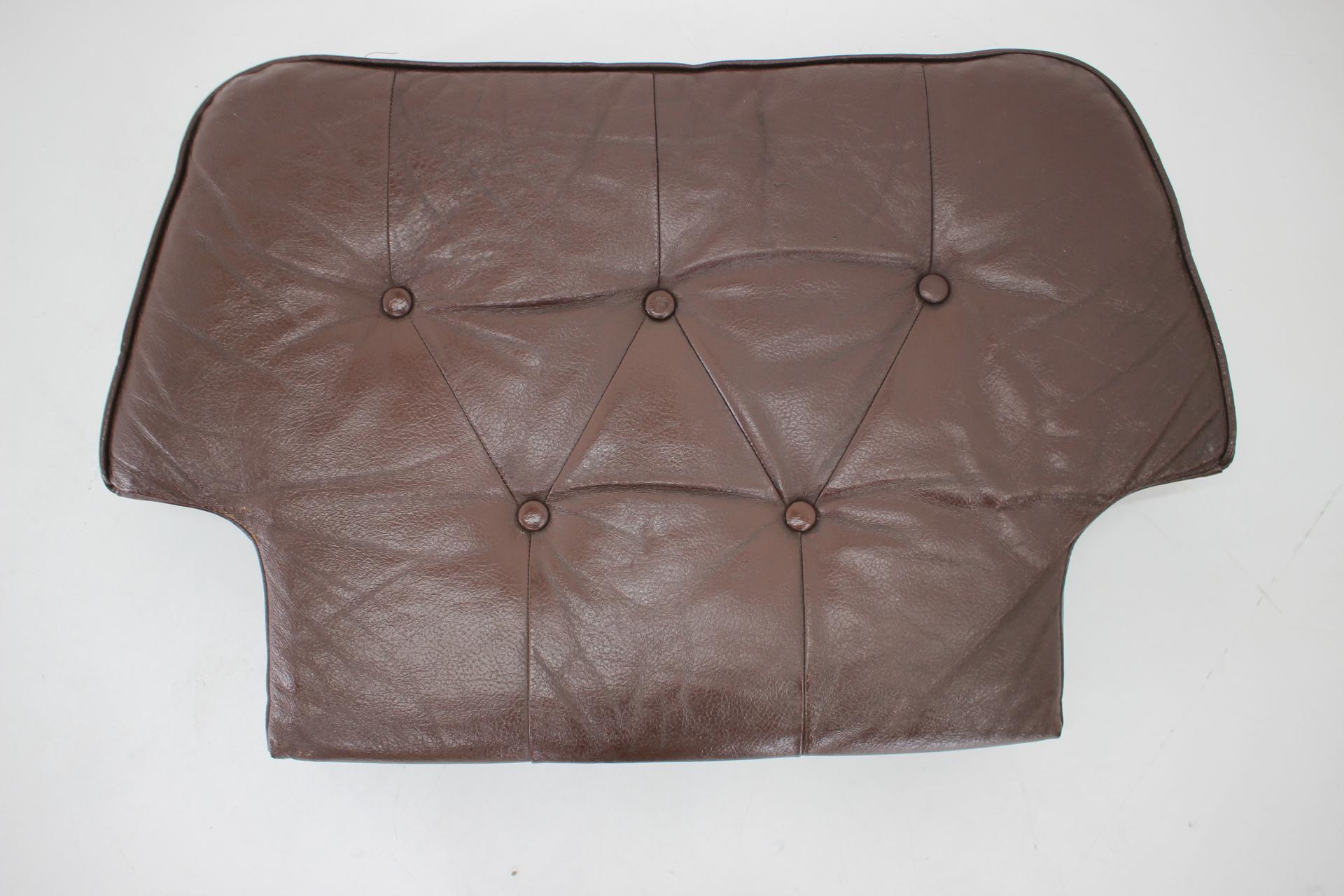 1970s Danish Brown Leather Armchair, Denmark For Sale 13