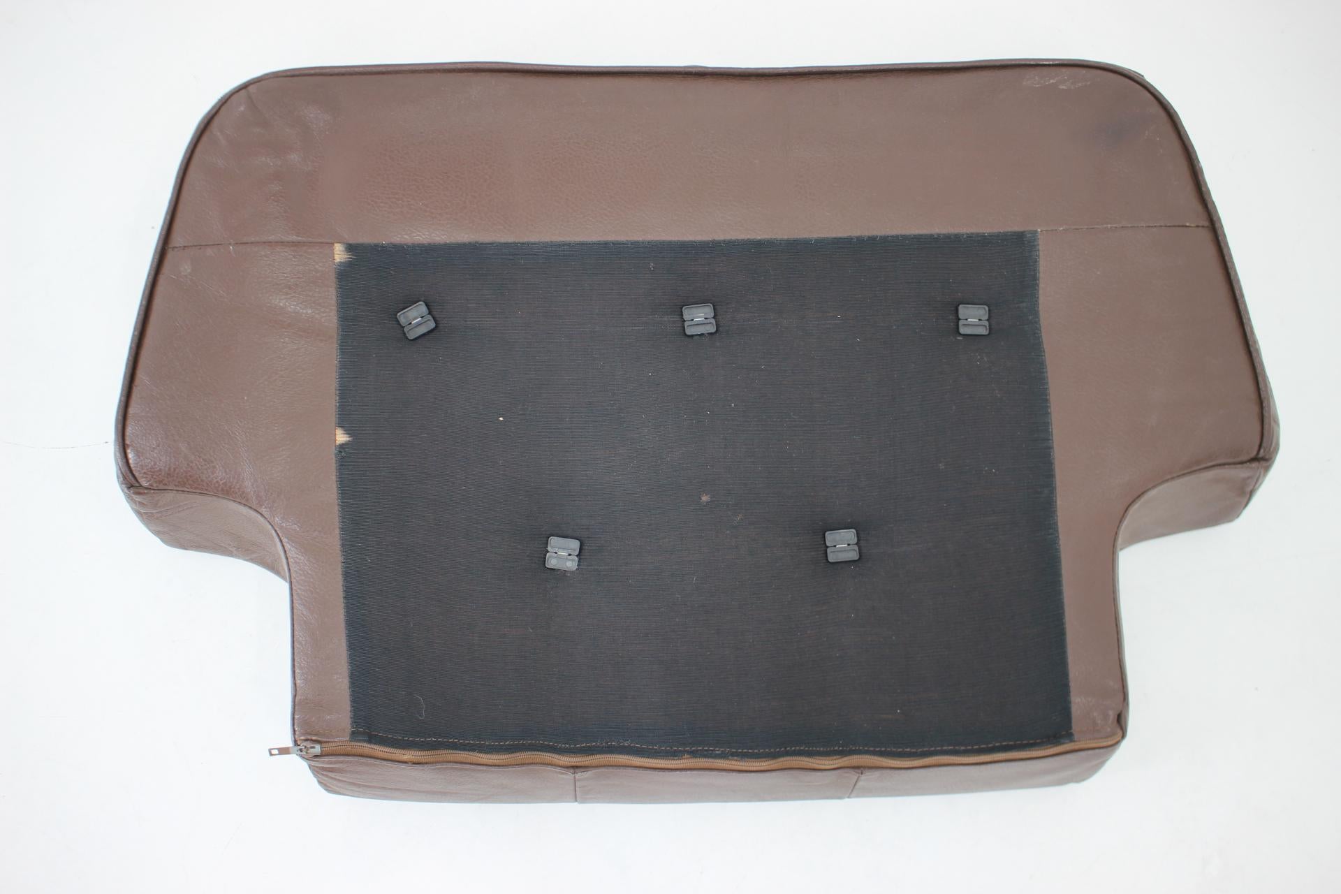 1970s Danish Brown Leather Armchair, Denmark For Sale 14