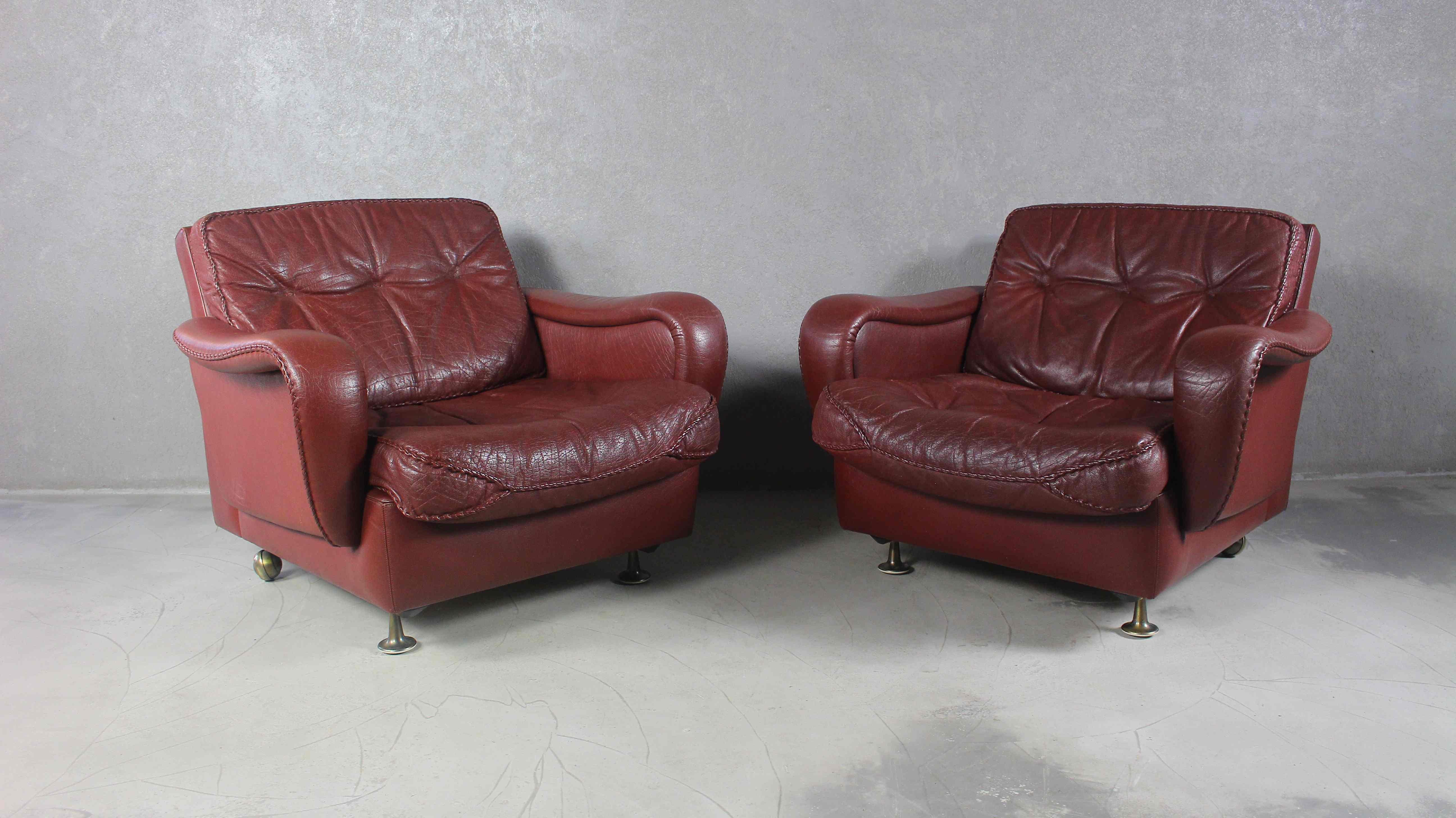 1970s Danish Brown Leather Chairs by Madsen & Schubell For Sale 6