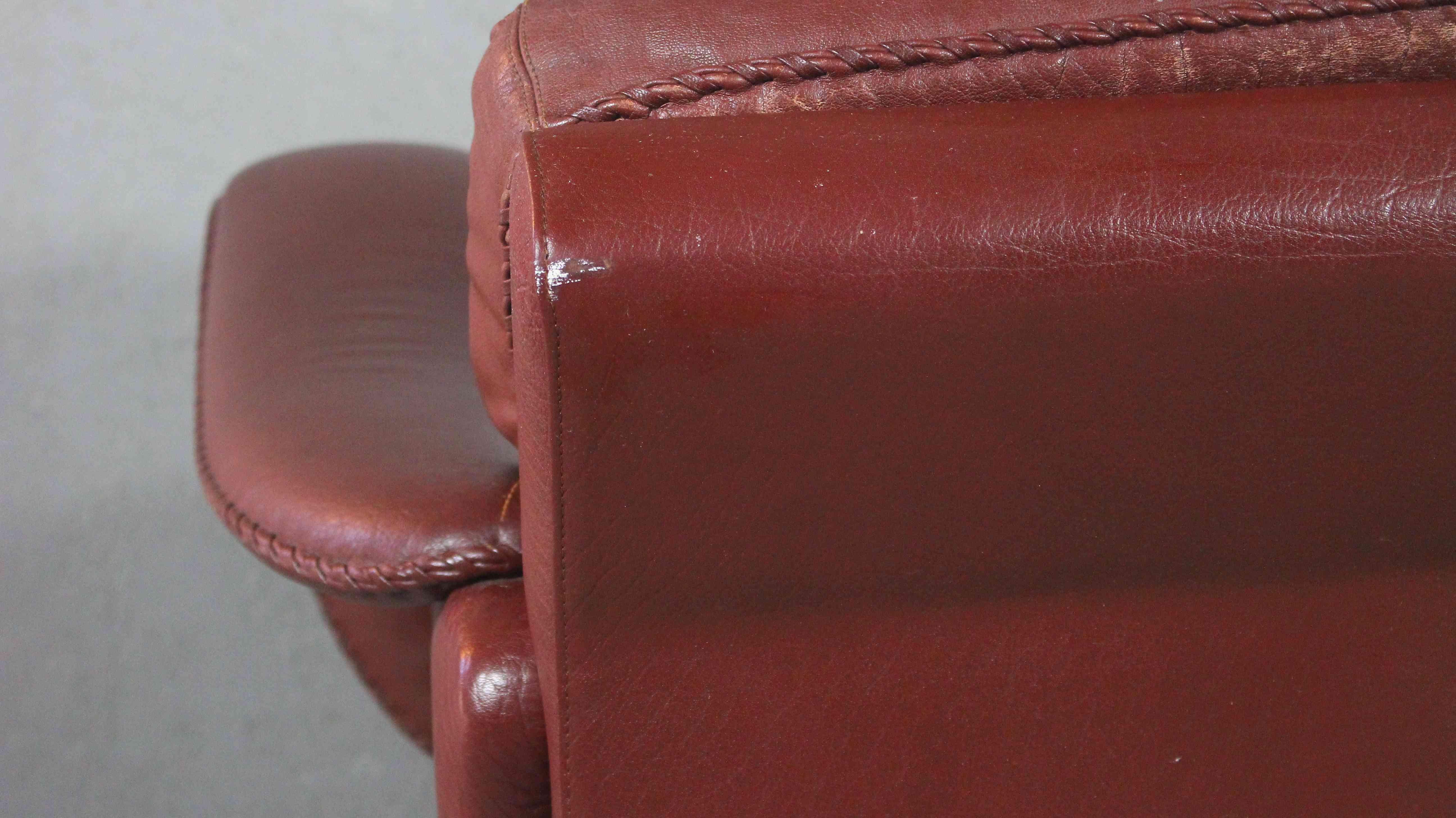 1970s Danish Brown Leather Chairs by Madsen & Schubell For Sale 6