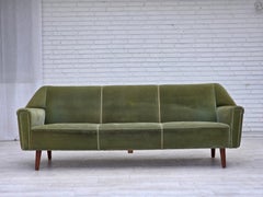 1970s, Danish by Kurt Østervig, 3-seater sofa, furniture velour, teak wood.