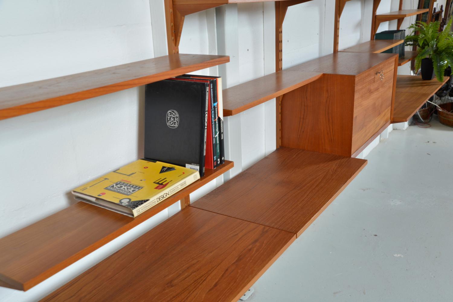 Bibliothèque bibliothèque modulaire danoise Cadovius en teck à 5 baies Cado des années 1970 en vente 6
