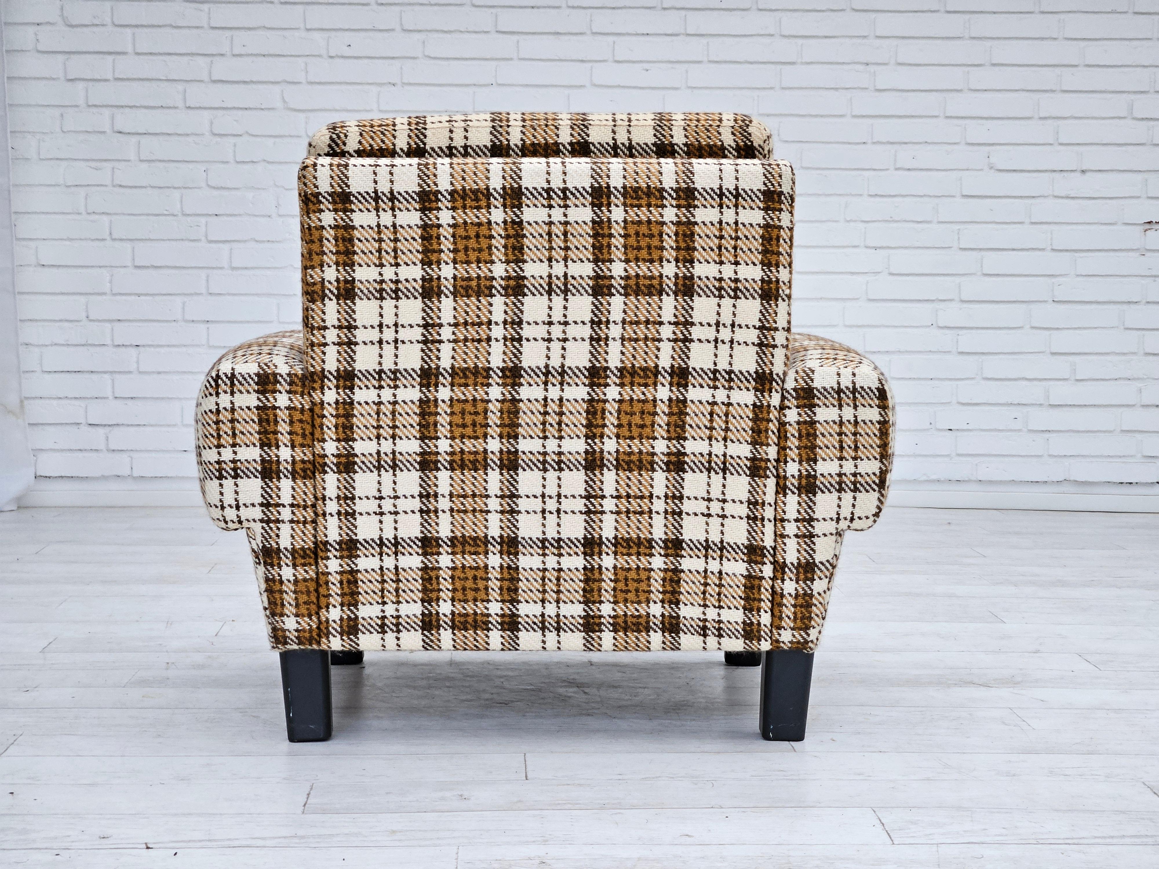 1970s, Danish club chair, original very good condition, furniture wool. 5