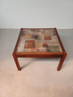 1970s Danish Coffee Table with Sallingboe Tiles in Excellent Condition