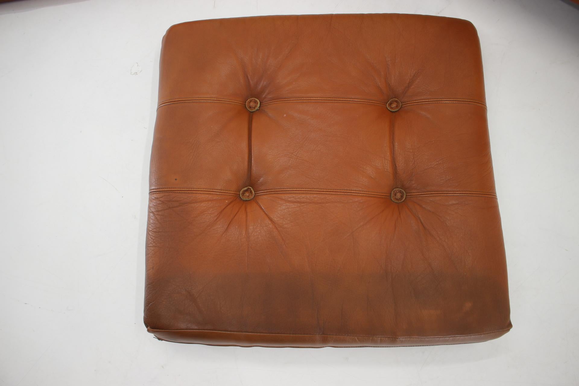 1970s Danish Cognac Leather 2 Seater Sofa For Sale 8
