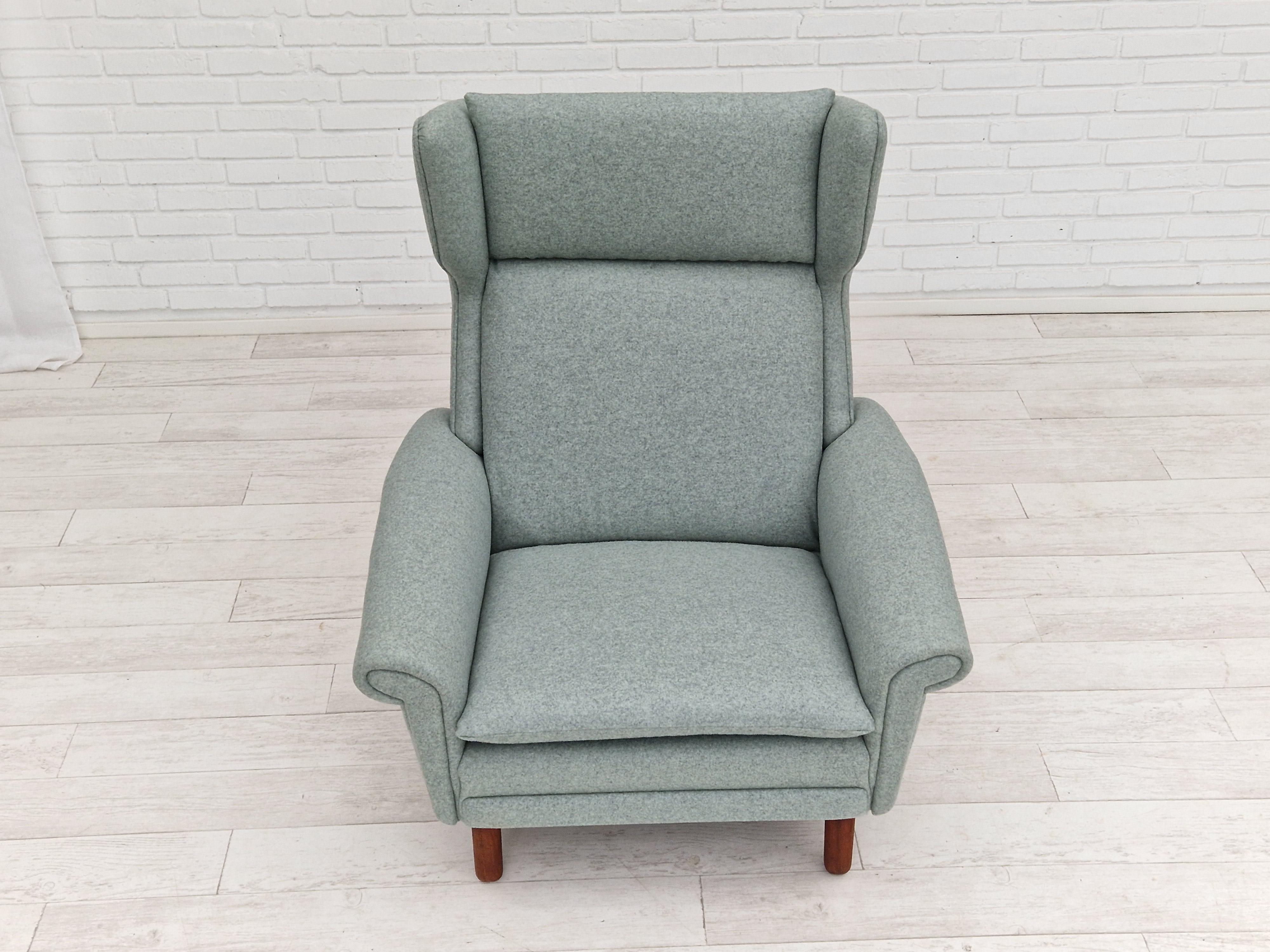 1970, design danois par Aage Christiansen pour Eran Møbler, fauteuil restauré. en vente 5