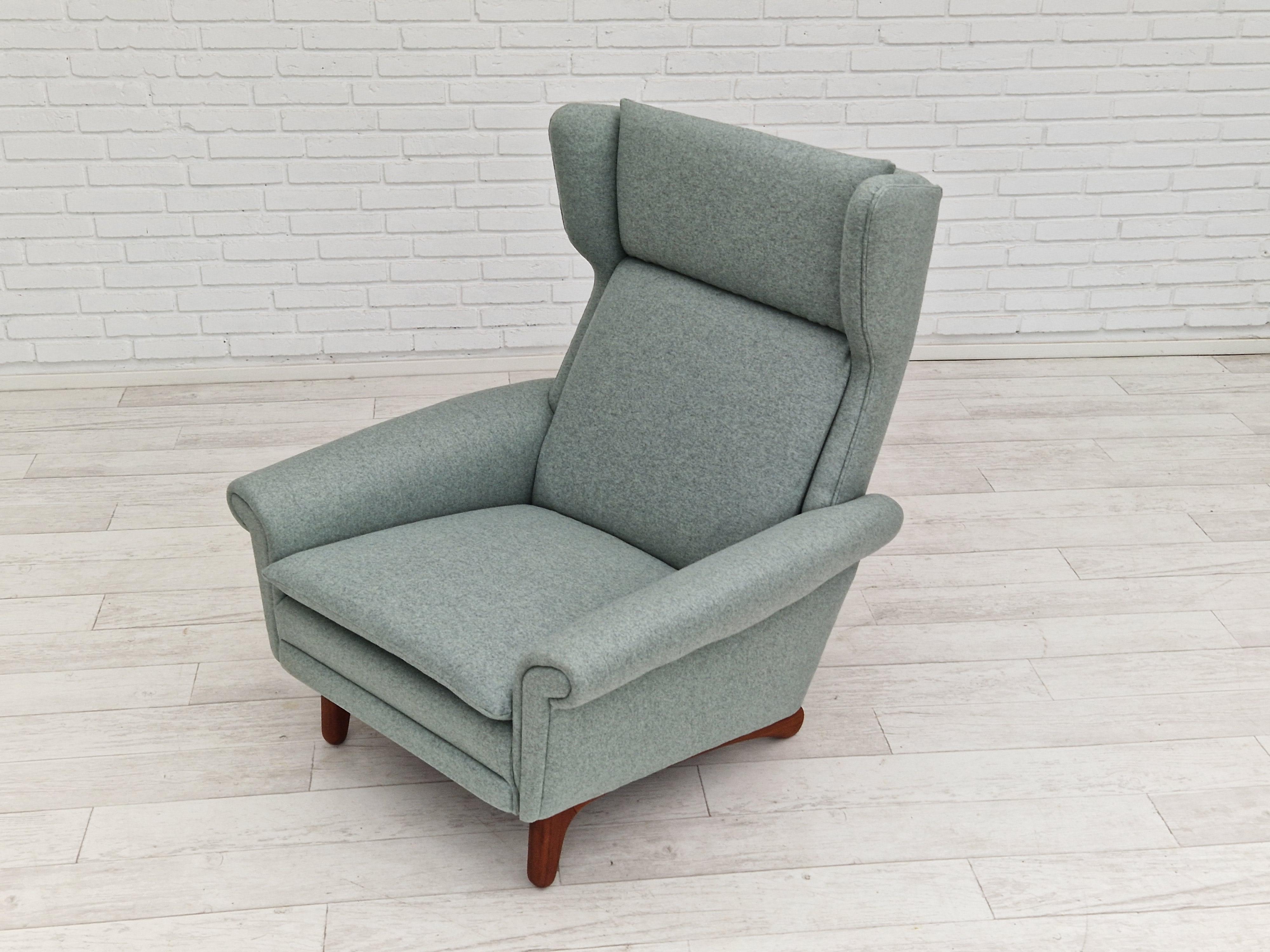 1970, design danois par Aage Christiansen pour Eran Møbler, fauteuil restauré. en vente 9