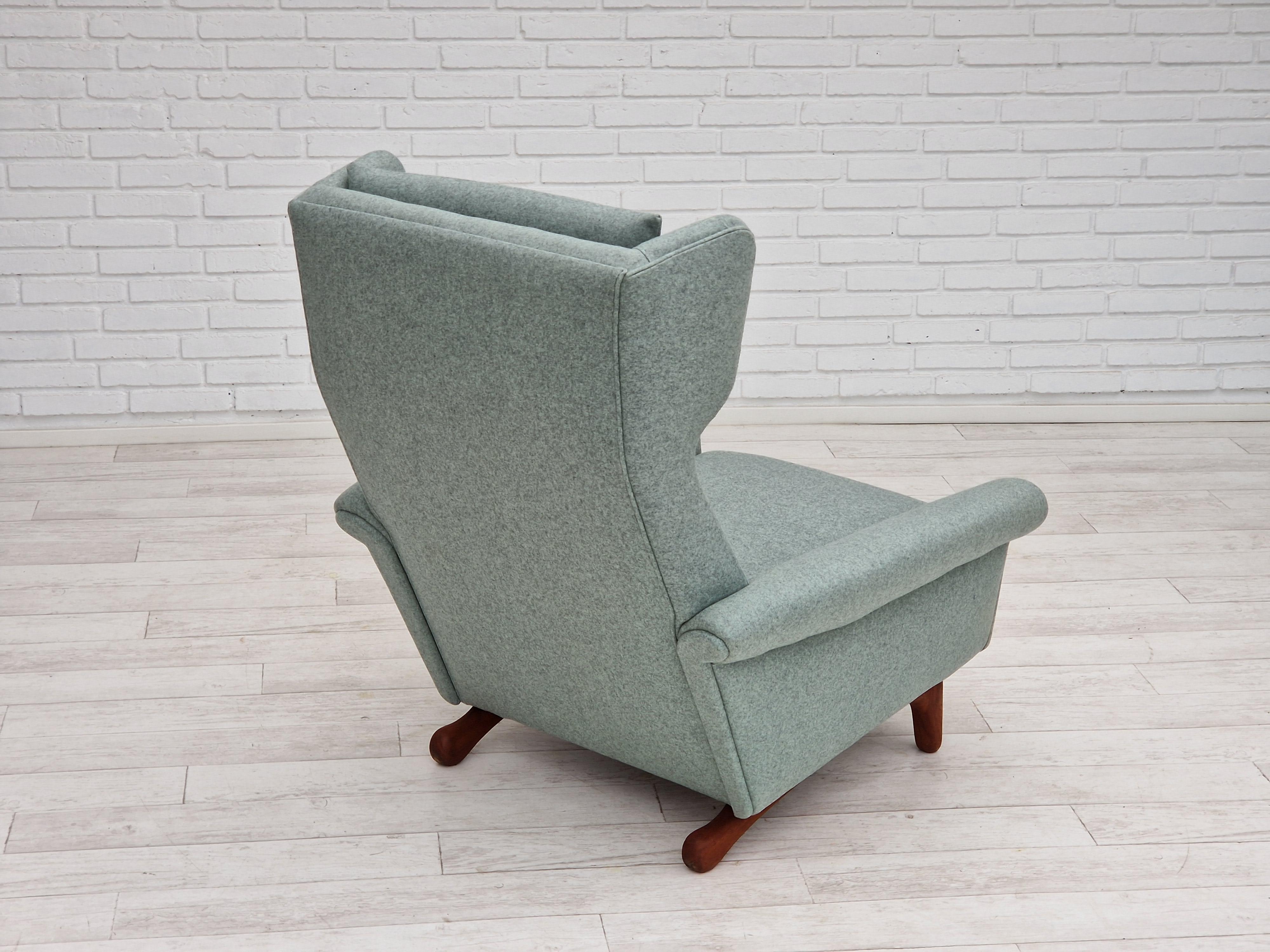 1970, design danois par Aage Christiansen pour Eran Møbler, fauteuil restauré. Bon état - En vente à Tarm, 82