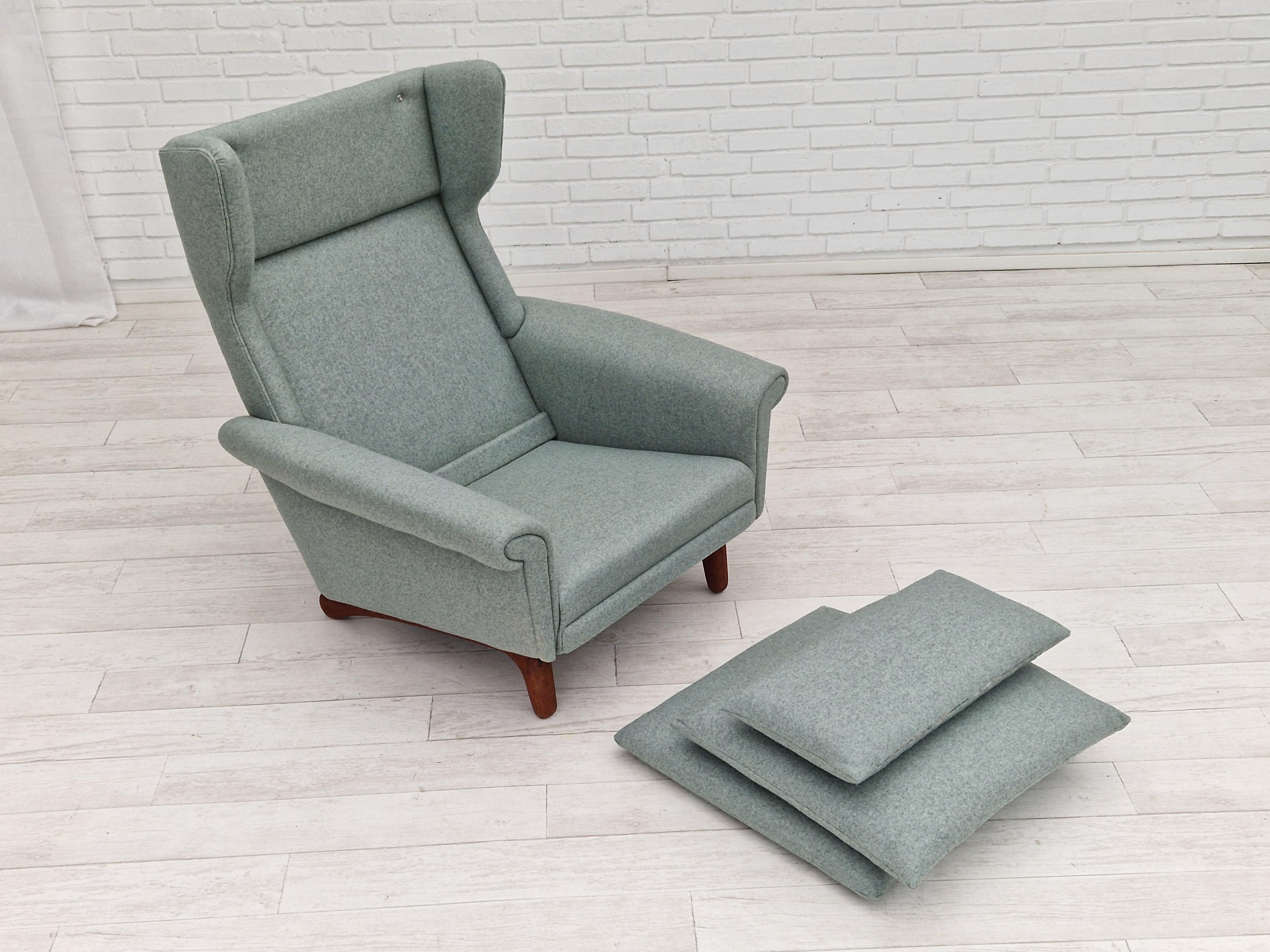 Laine 1970, design danois par Aage Christiansen pour Eran Møbler, fauteuil restauré. en vente