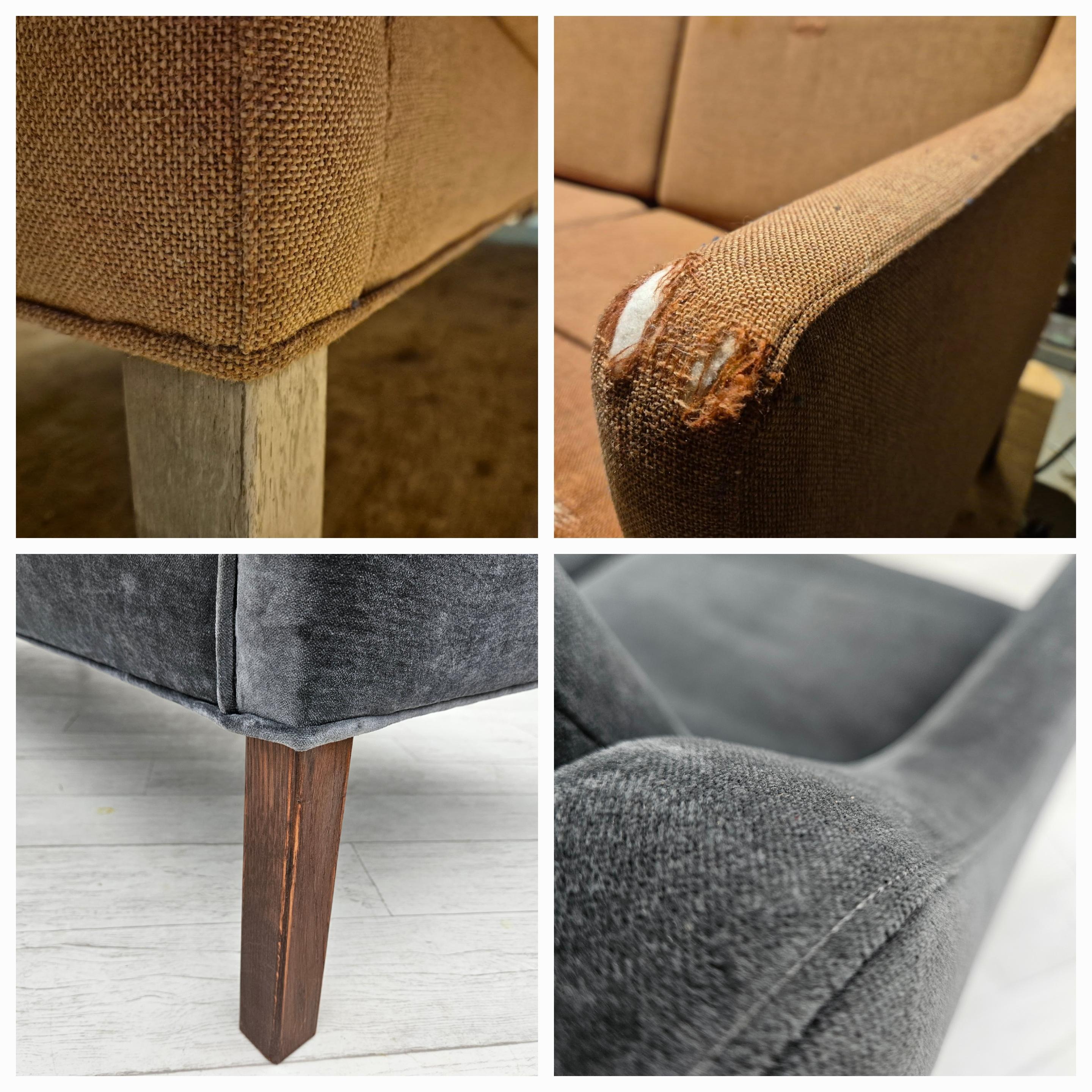 1970er Jahre, dänisches Design von Børge Mogensen, 3-sitziges Sofa Modell 2523, restauriert. im Angebot 11