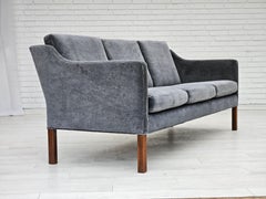 1970s, Danish design by Børge Mogensen, 3-seater sofa model 2523, restored.