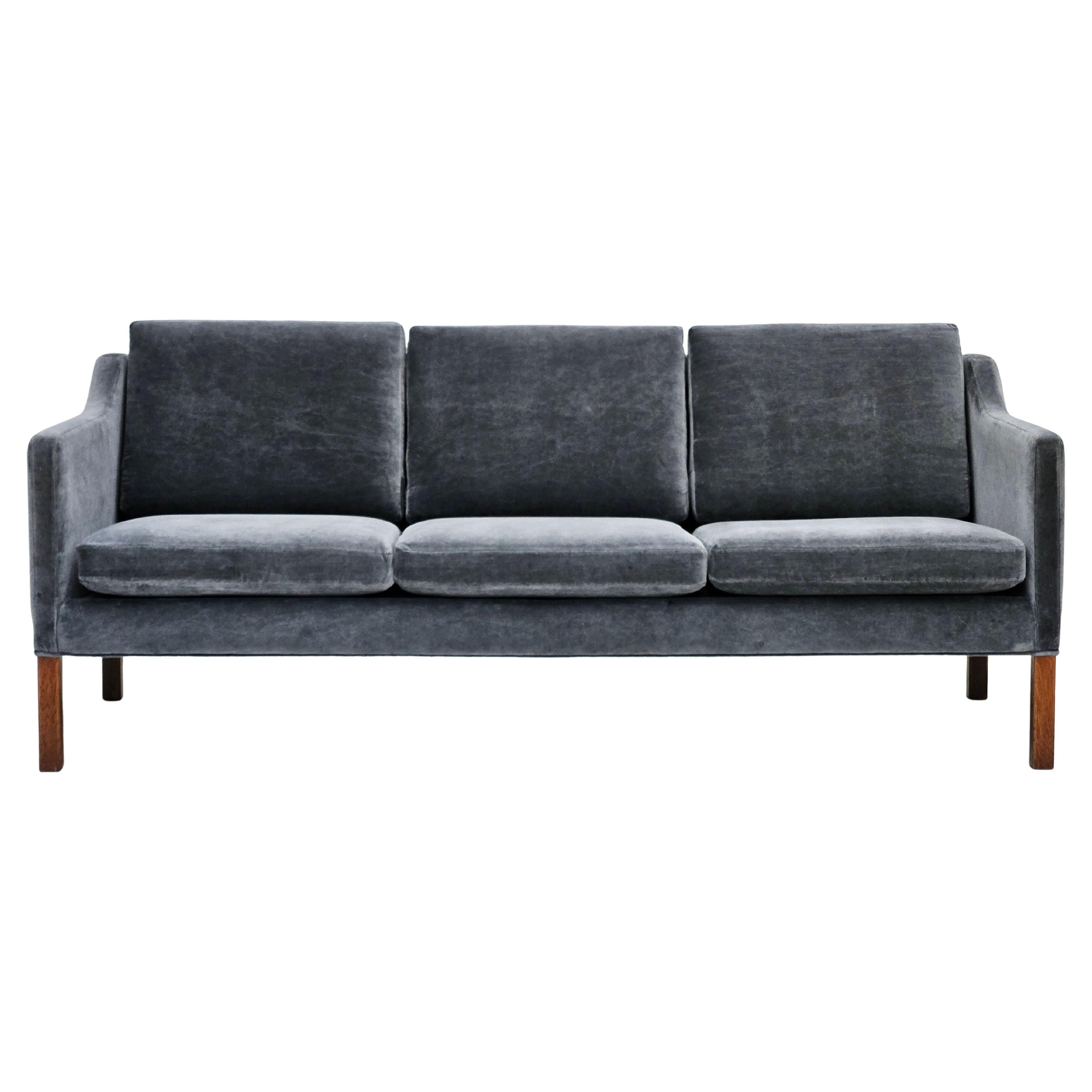 1970s, Danish design by Børge Mogensen, 3-seater sofa model 2523, restored.
