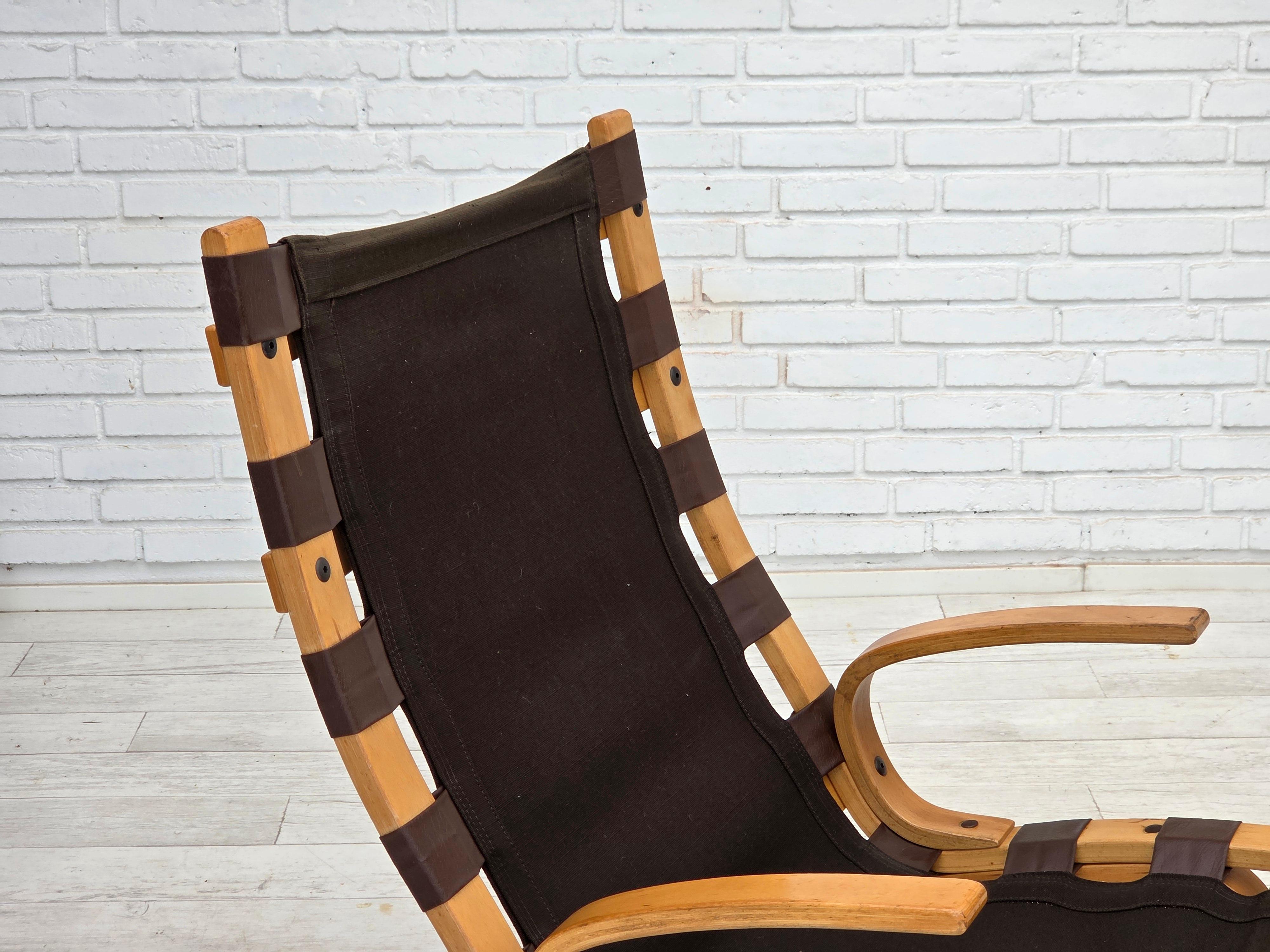 1970s, Danish design by Farstrup, set of 2 armchairs, furniture leather. For Sale 6