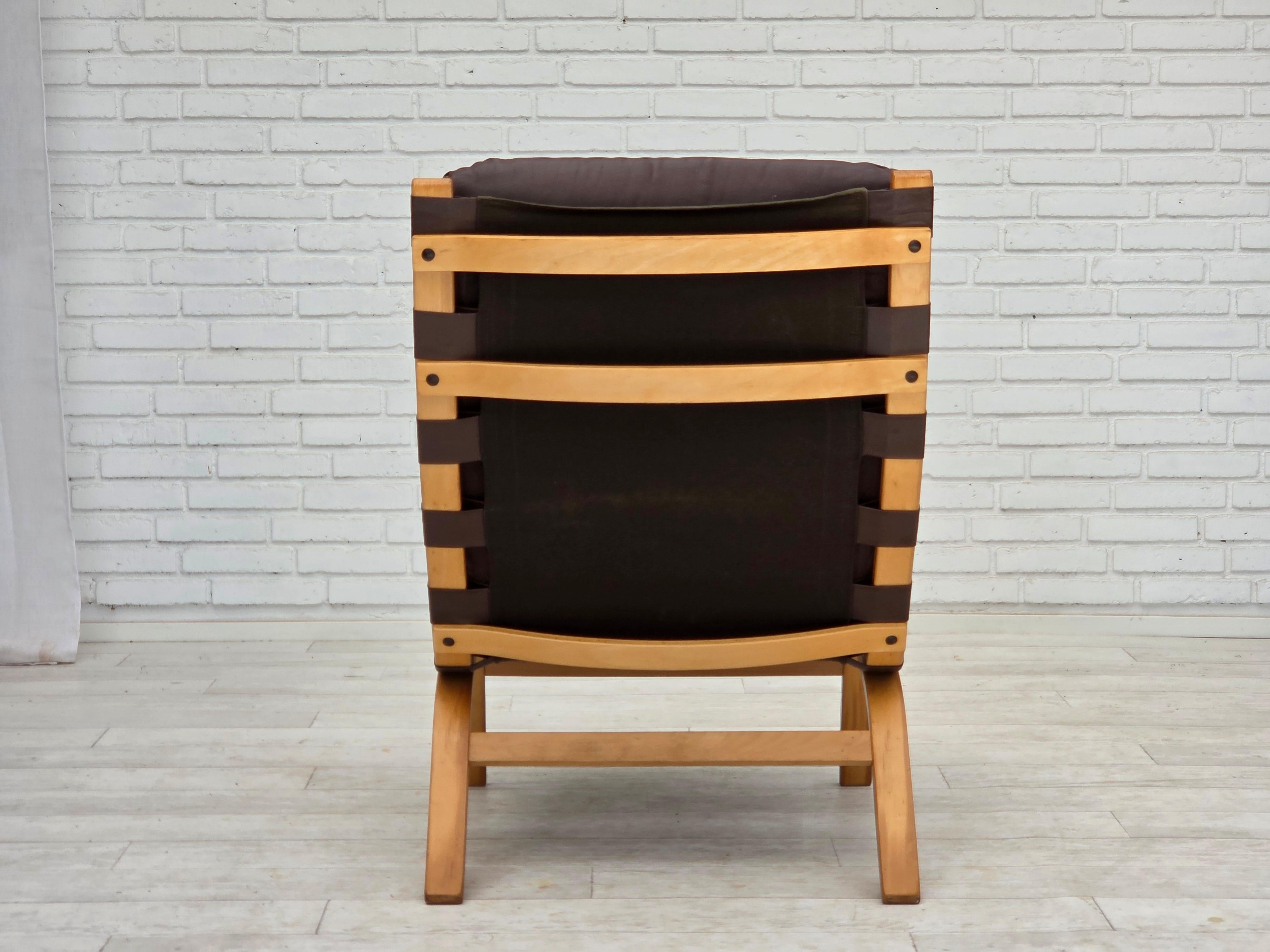 1970s, Danish design by Farstrup, set of 2 armchairs, furniture leather. For Sale 12