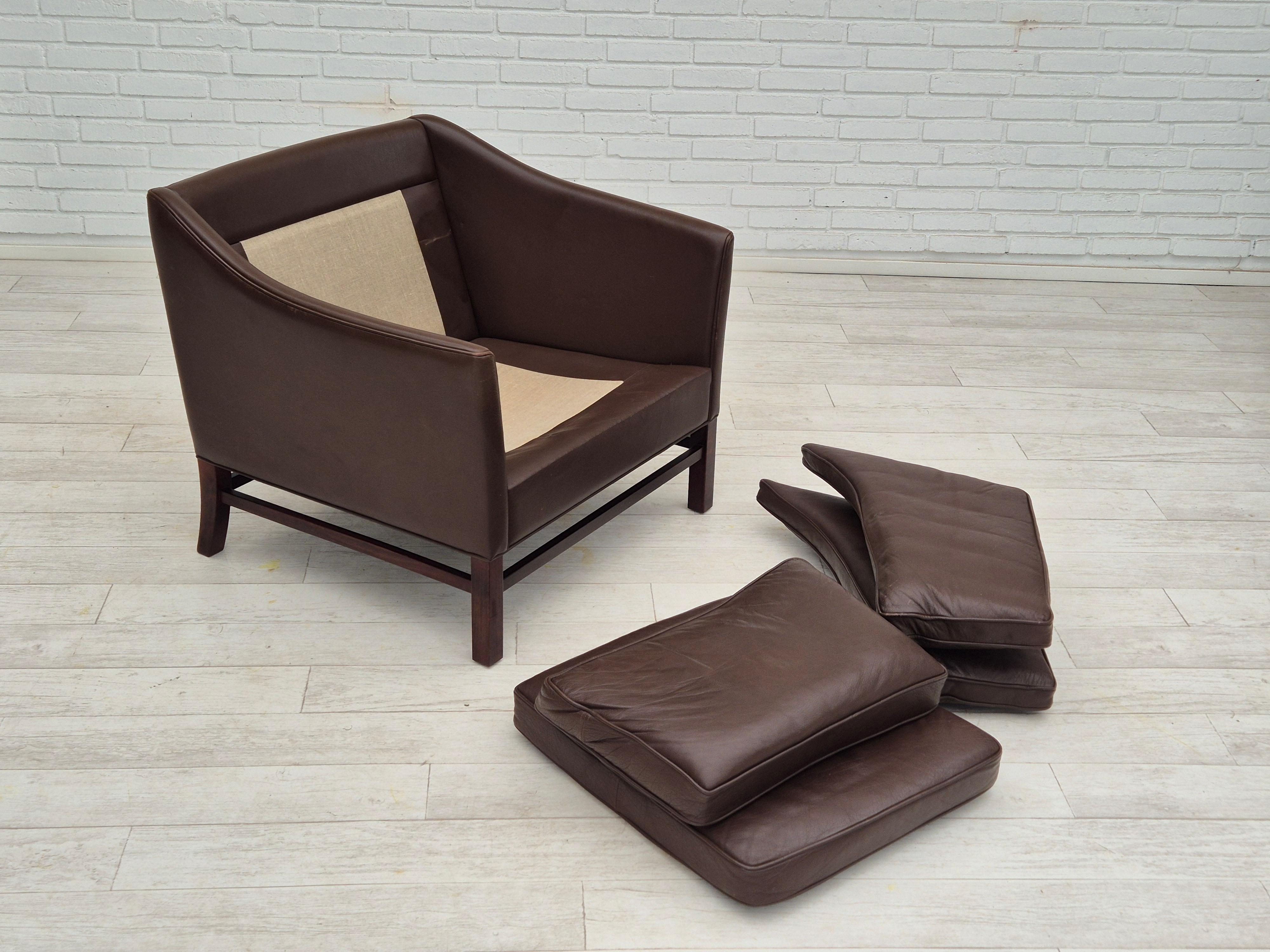1970s, Danish design by Georg Thams for Grant Møbelfabrik, lounge chair. For Sale 3