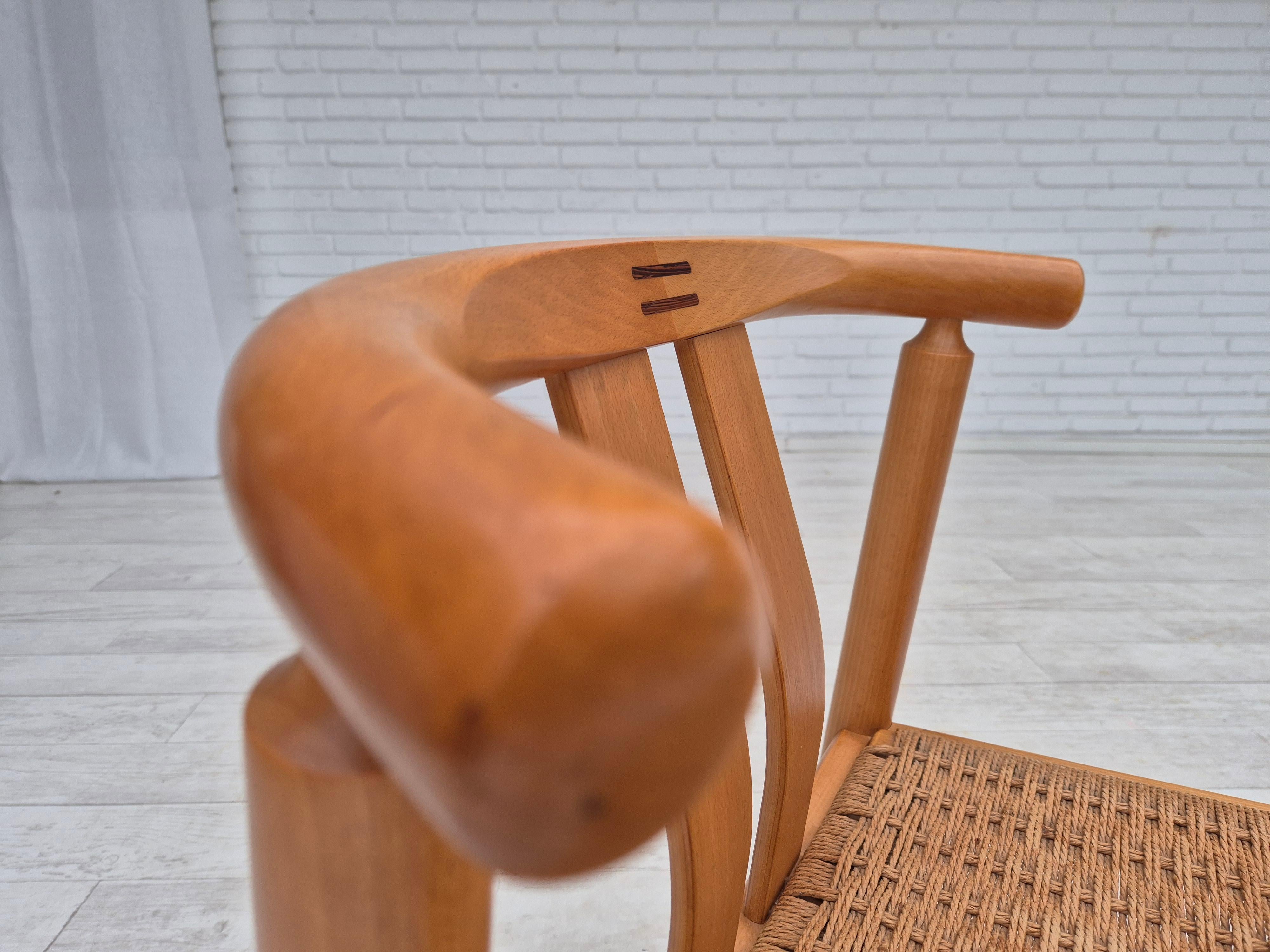 1970, design danois de Hans J. Frydendahl, paire de chaises modèle « Cléopâtre ». en vente 9