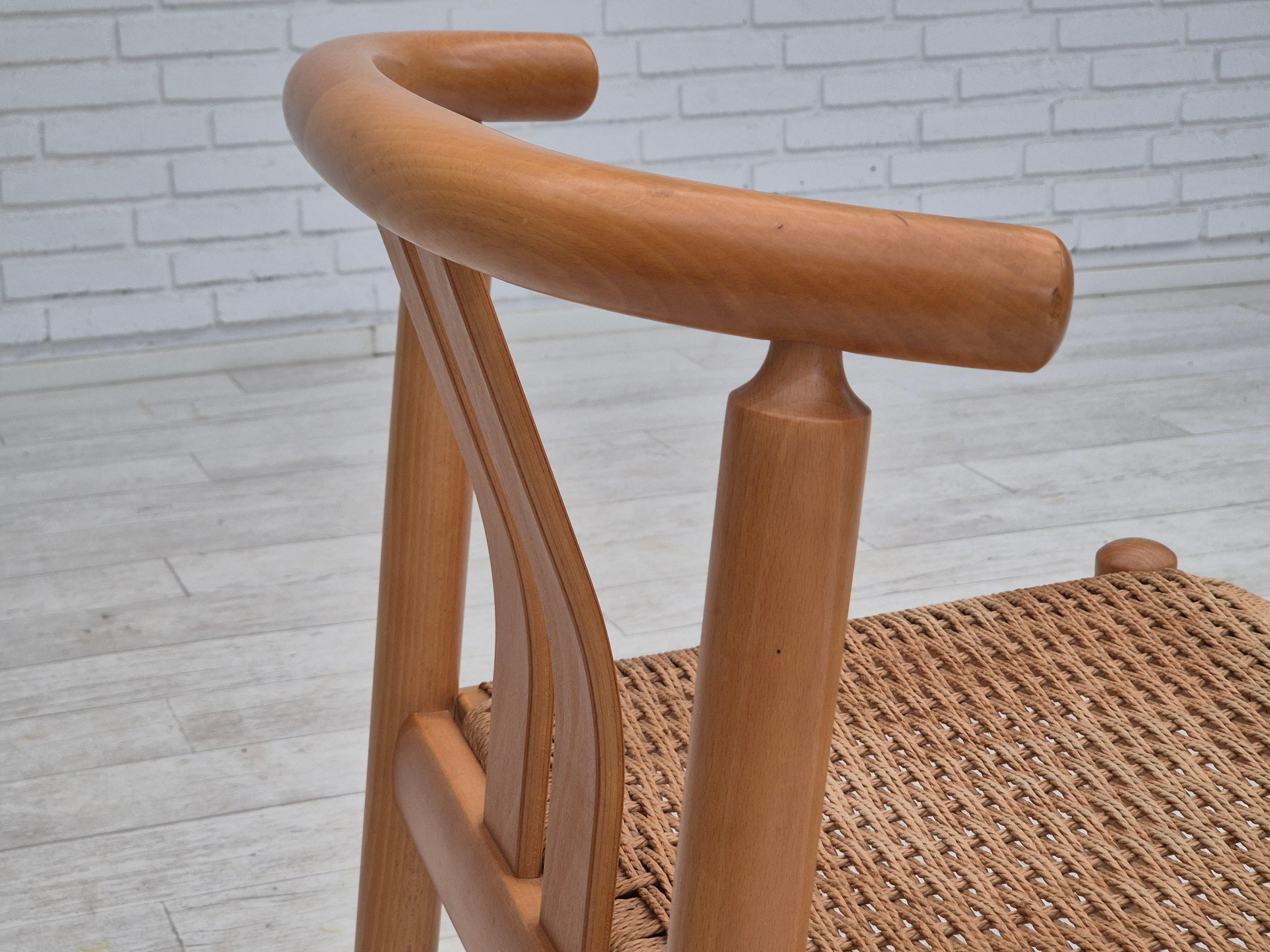 1970, design danois de Hans J. Frydendahl, paire de chaises modèle « Cléopâtre ». en vente 10