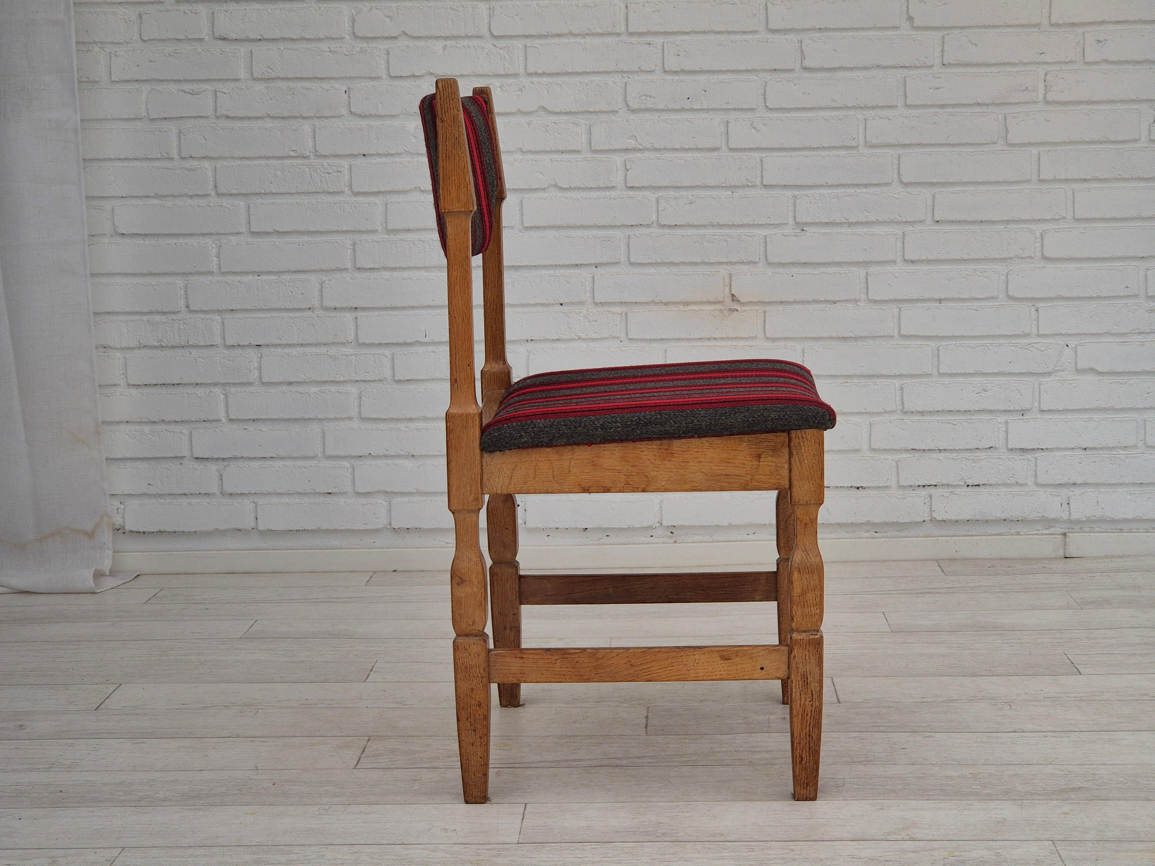 Danese Anni '70, design danese di Henning Kjærnulf, set di 4 sedie da pranzo, originali. in vendita