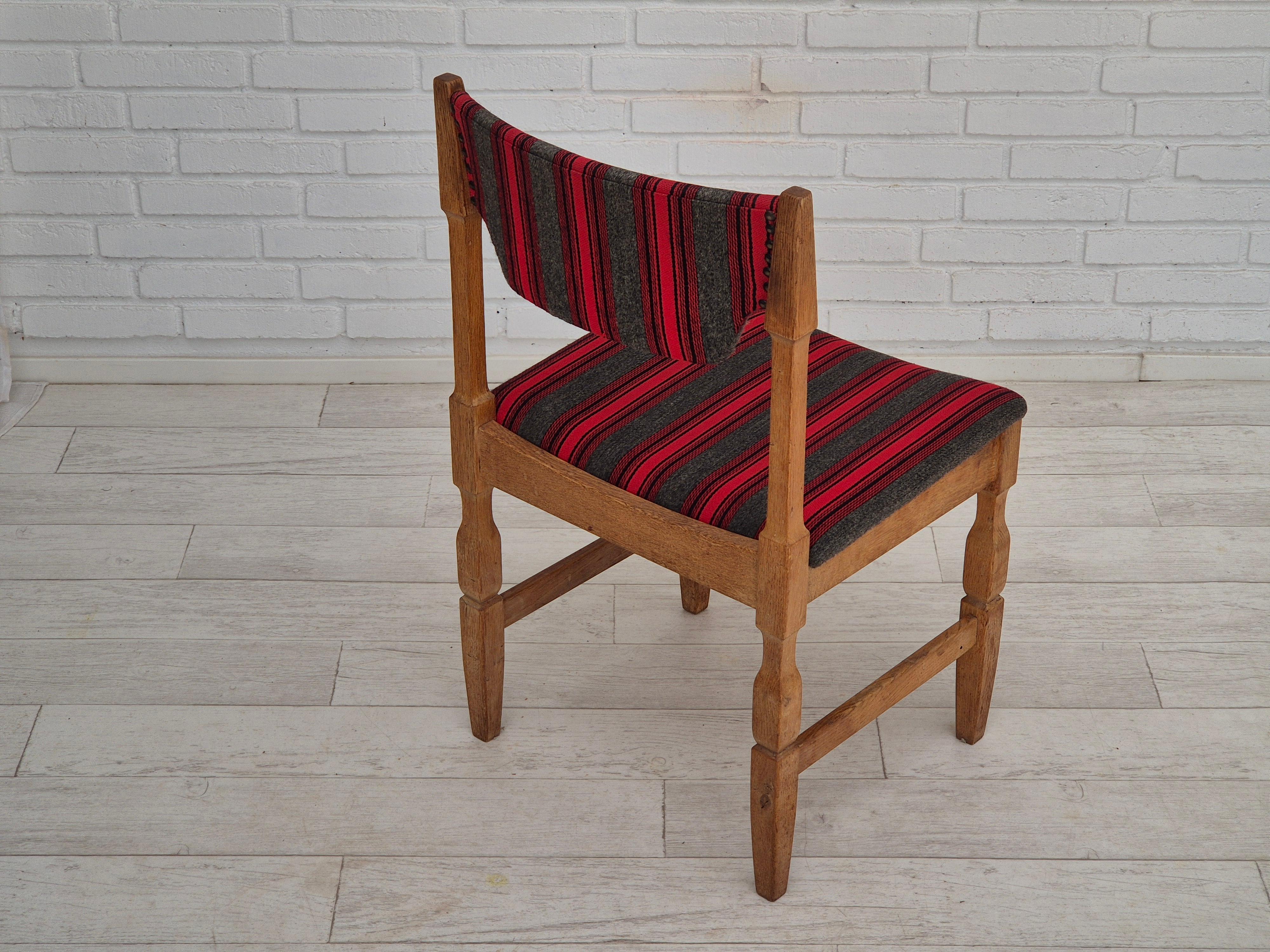 Lana Anni '70, design danese di Henning Kjærnulf, set di 4 sedie da pranzo, originali. in vendita